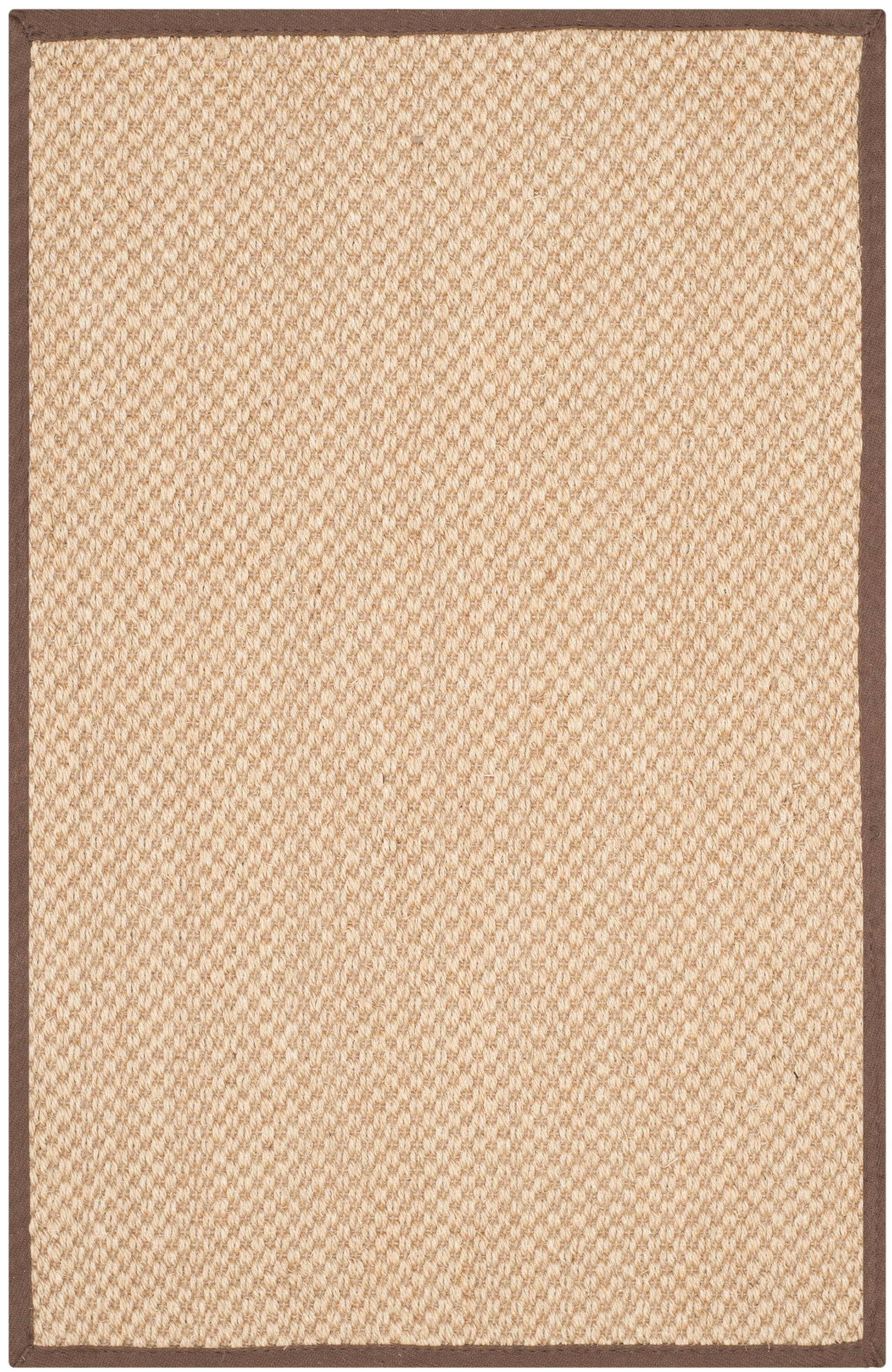 Coastal Charm Handmade Maize & Brown Sisal Accent Rug - 24" x 4"