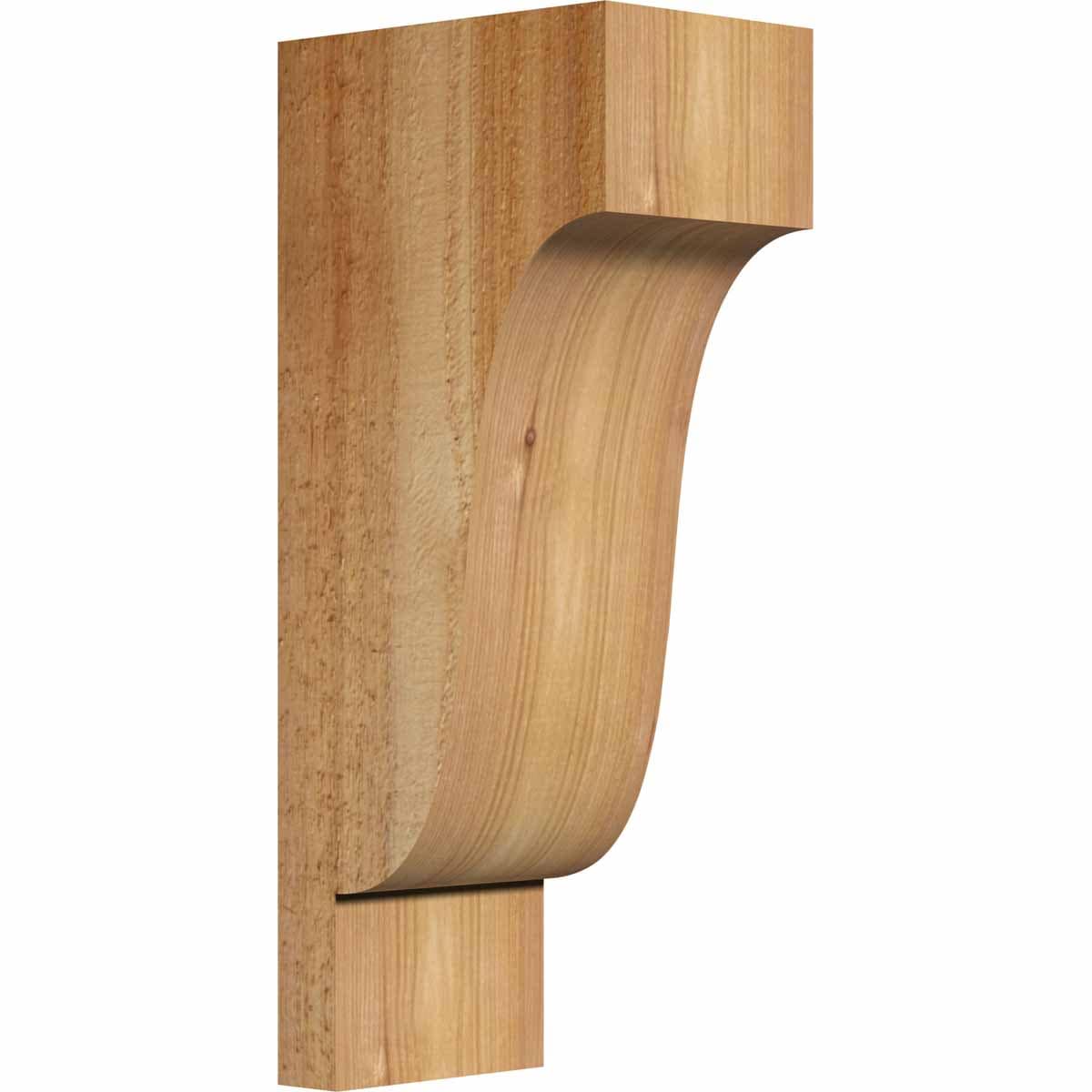 Ekena Millwork COR04X06X14NEW00RWR 4-in x 6-in x 14-in Newport Unfinished Western red cedar Wood Paintable/Stainable Corbel