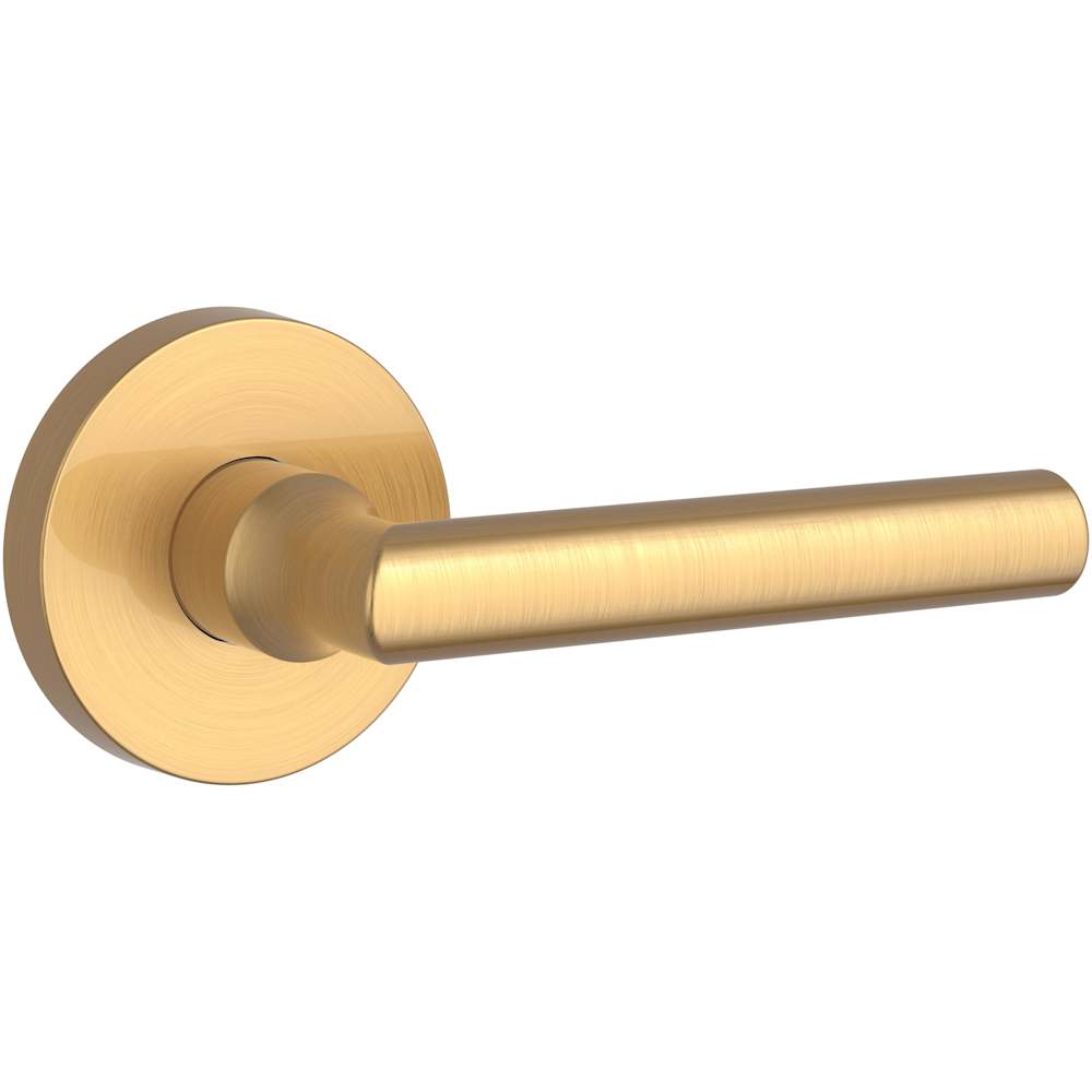 Baldwin  PV.TUB.CRR Tube Privacy Leverset with Contemporary Round Rose