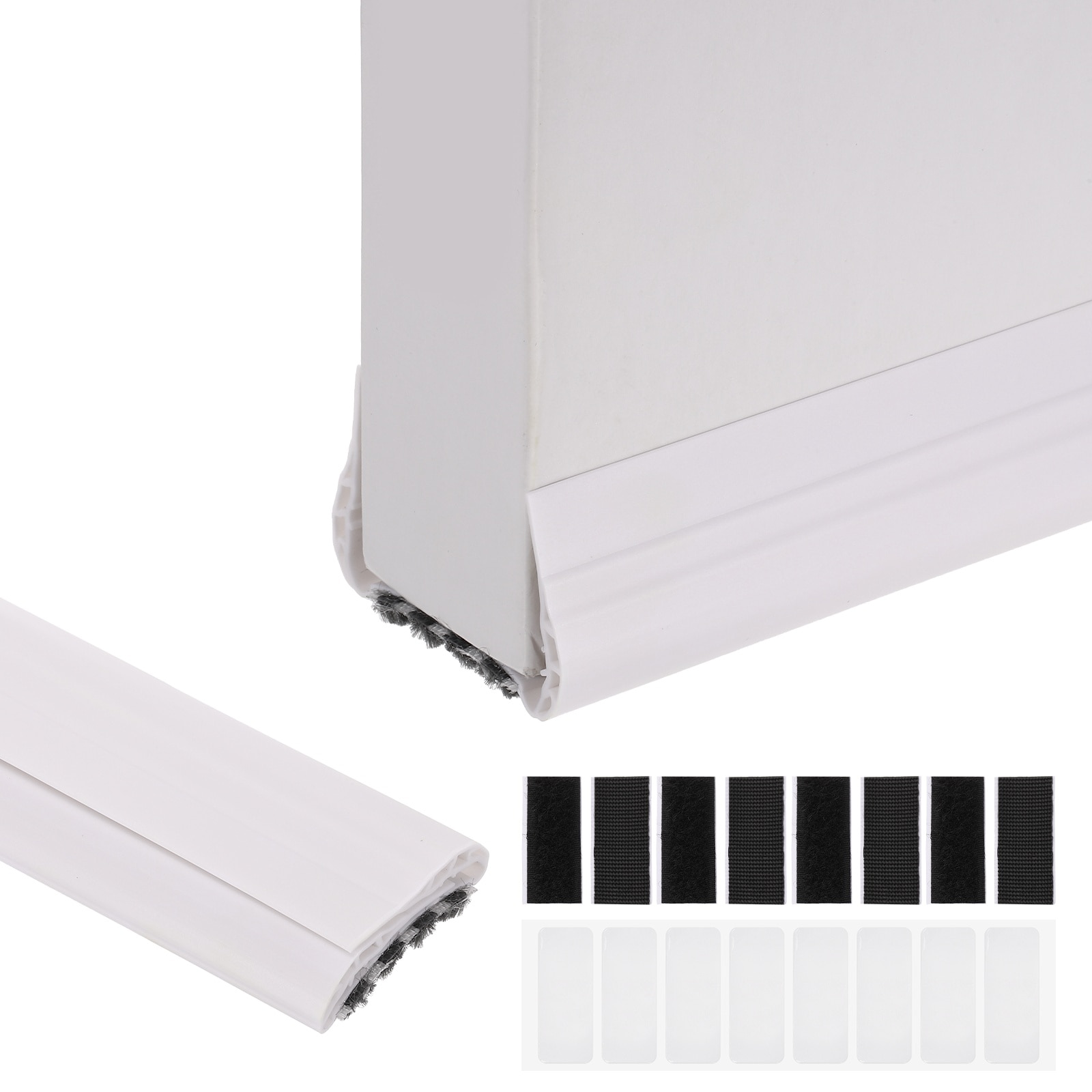 PATIKIL - 36.6 Inch Under Door Draft Stopper PVC Door Draught Excluder with Brush Storm Door Swee...