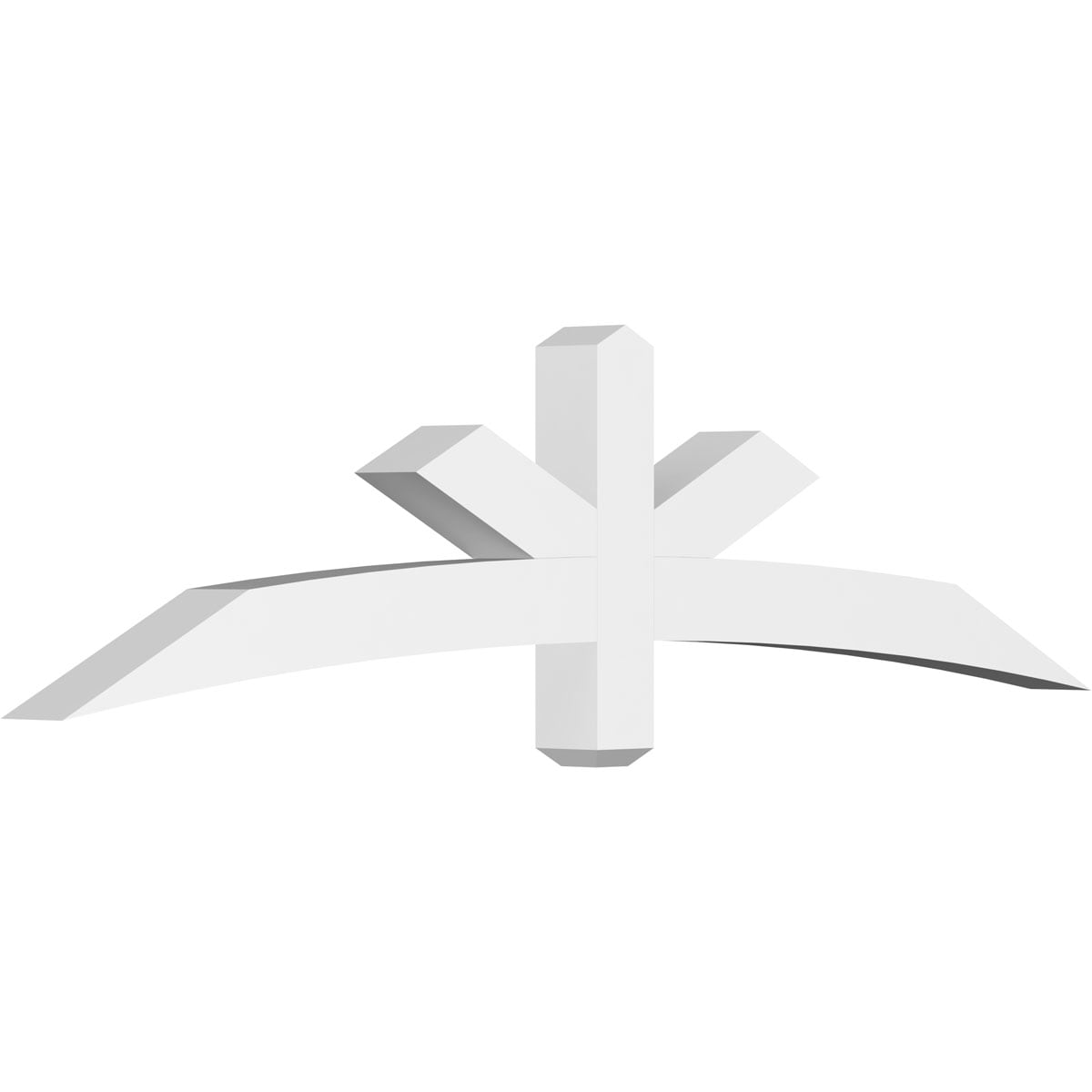 Ekena Millwork GBP072X18X0404ALB00 Alberta White PVC Gable bracket