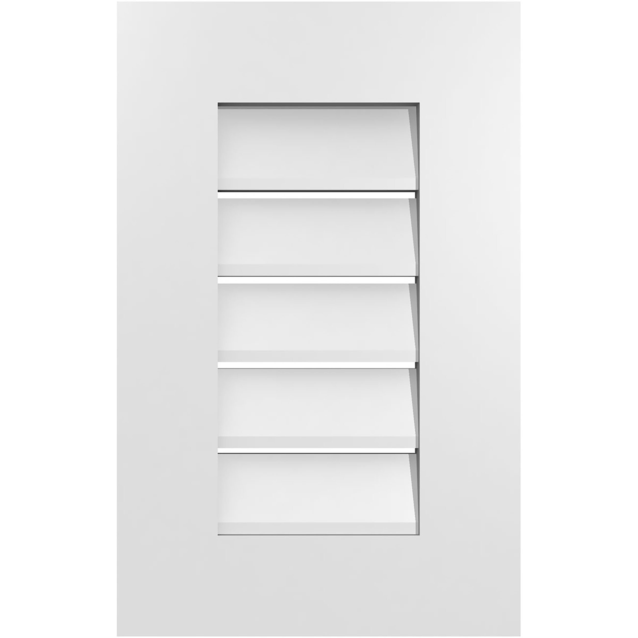 Ekena Millwork GVPVE14X2201SF 14-Inches x 22-Inches Off-white Rectangle PVC Gable Louver Vent