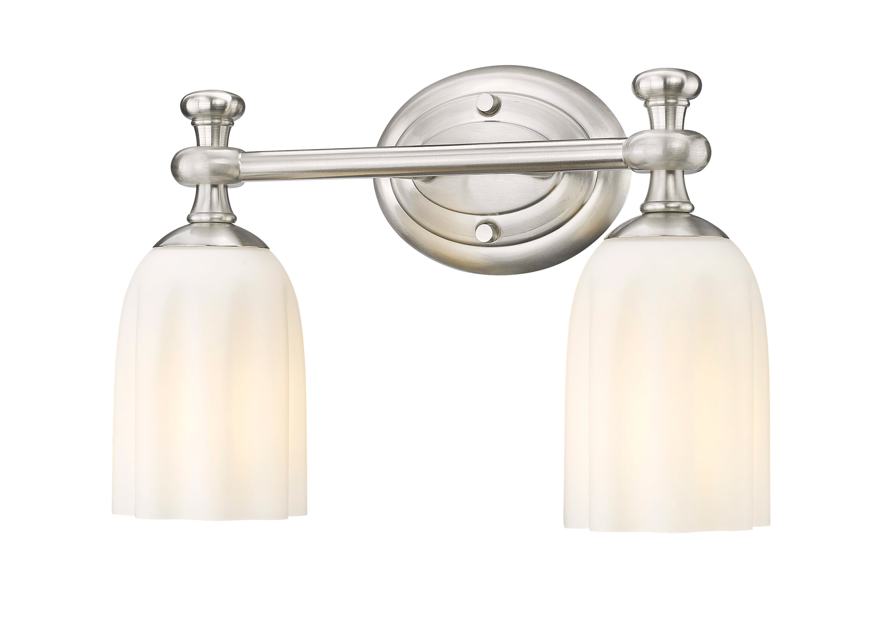 Z-Lite 1102-2V-BN Orion 13.75-in 2 -Light Brushed Nickel Transitional Vanity light