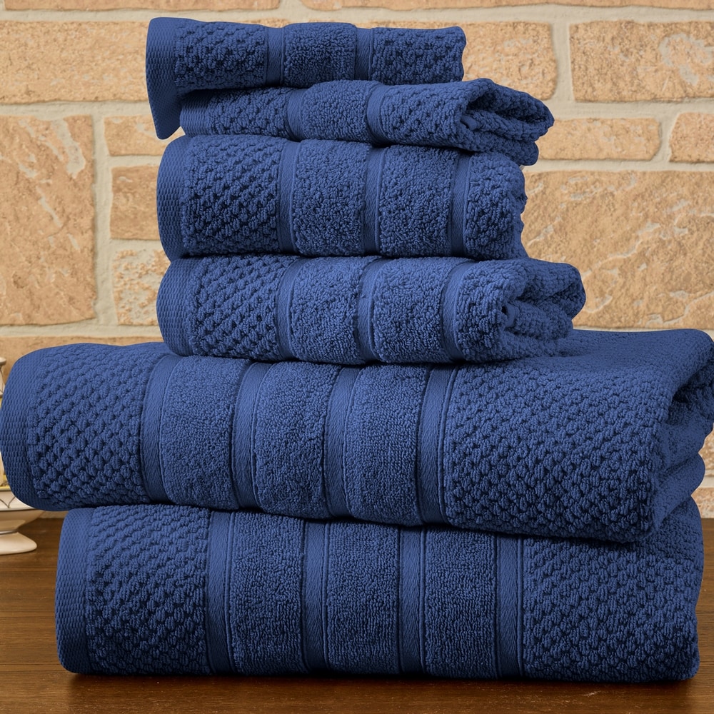 Bibb Home Indulge yourself in spa like luxury with this luxurious six-piece towel set by Bibb Home. The set is made of 100% Egyptian cotton known for its softness, absorbency, and durability. These towels make an ideal complement to any bathroom