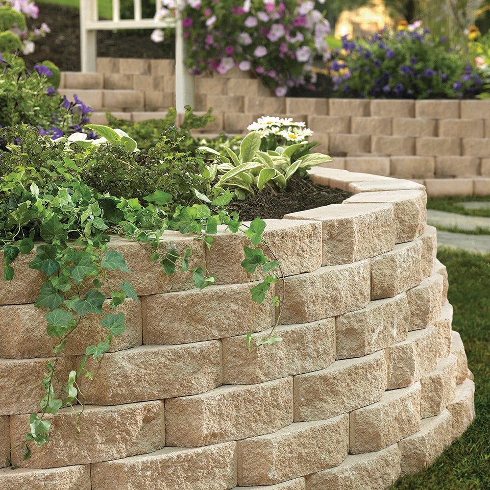 Oldcastle 4-in H x 11.5-in L x 7.5-in D Limestone Concrete Retaining ...