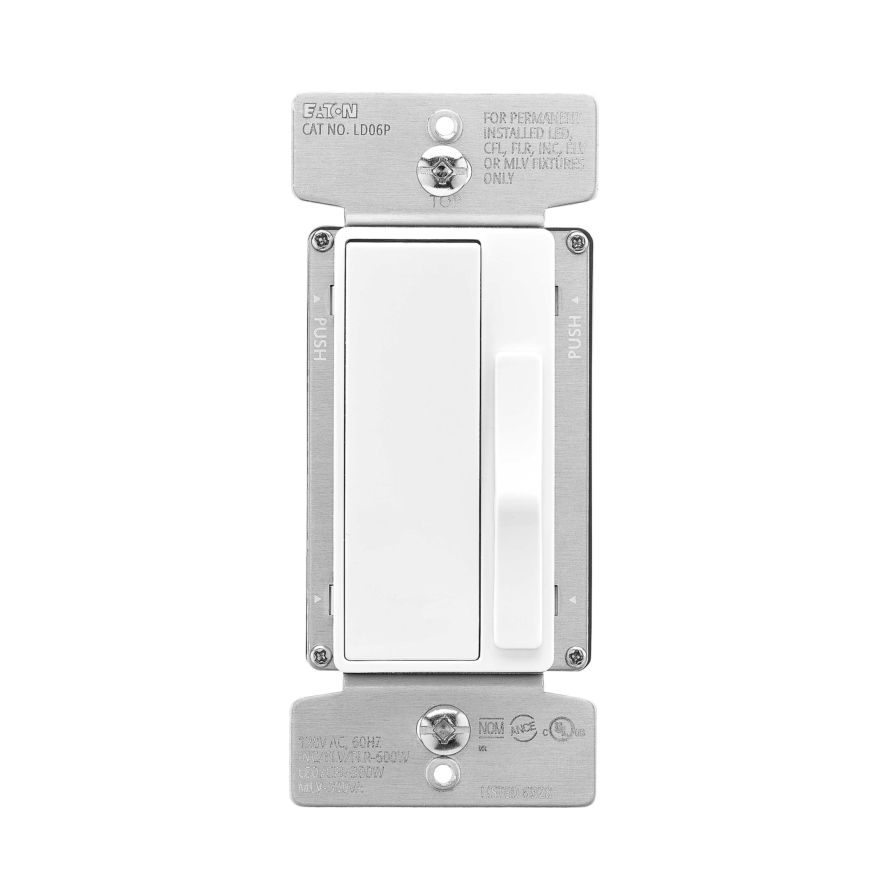 Eaton Universal Single-pole/3-way LED Decorator Light dimmer White 2 -Pack