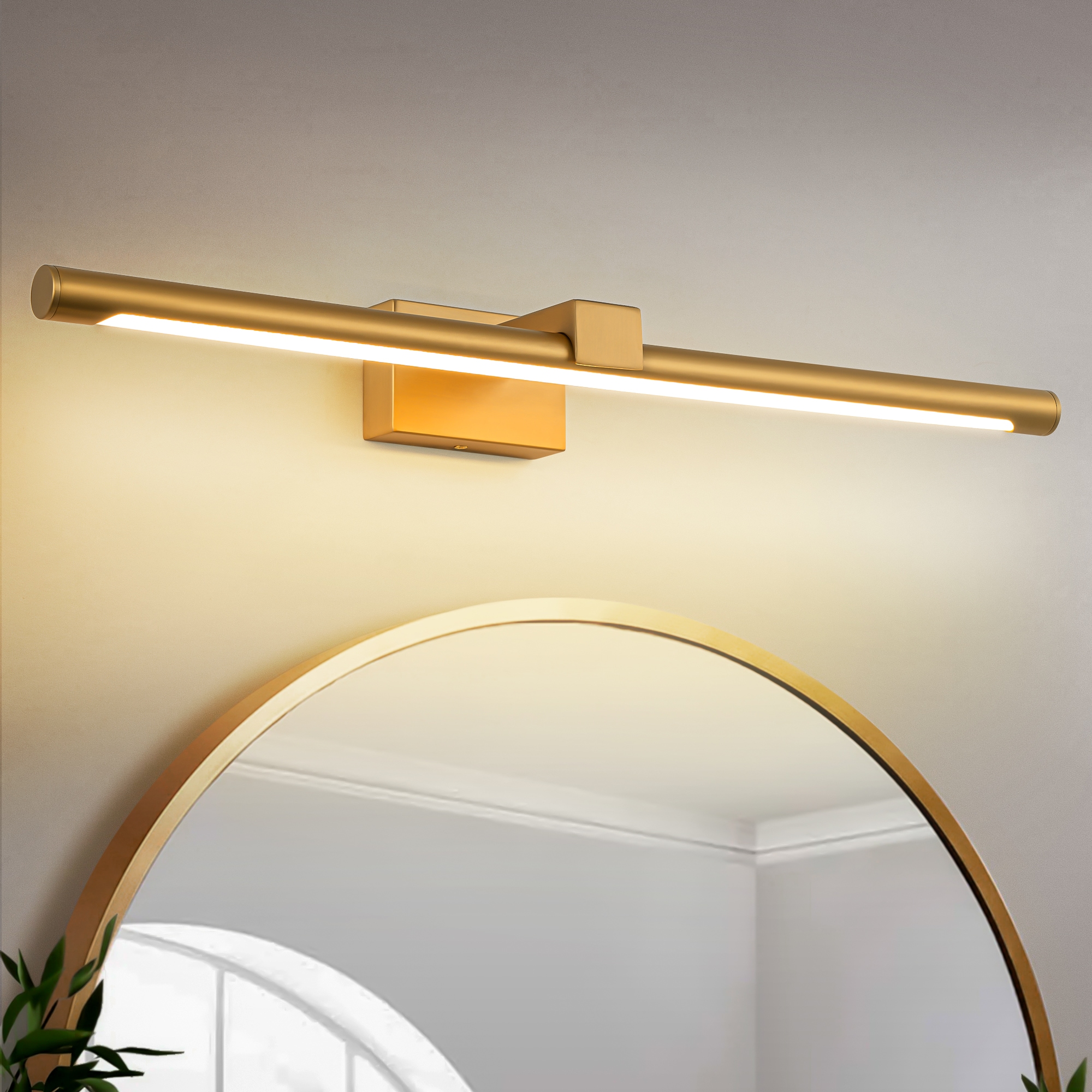 Rennnsan VL810155818 William 23.6-in 1 -Light Gold Integrated LED Modern/contemporary Vanity light bar