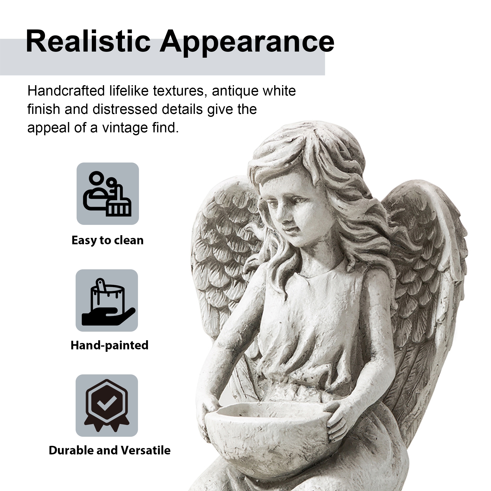 Glitzhome 2025400025 Garden-Statue - View #8