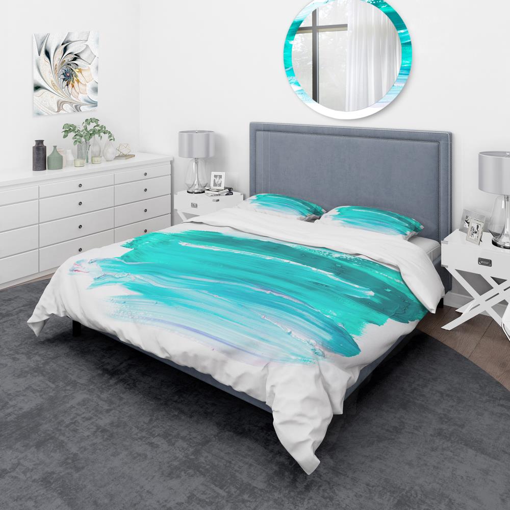 Designart BED19167-T 3-Piece Blue Twin Duvet Cover Set