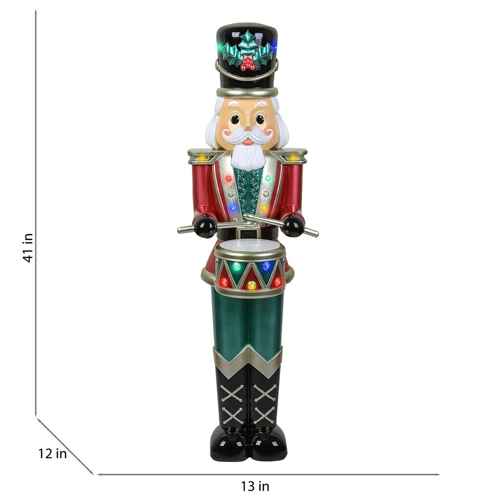 Holiday Living 41.93in Nutcracker Yard Decoration with Multicolor LED