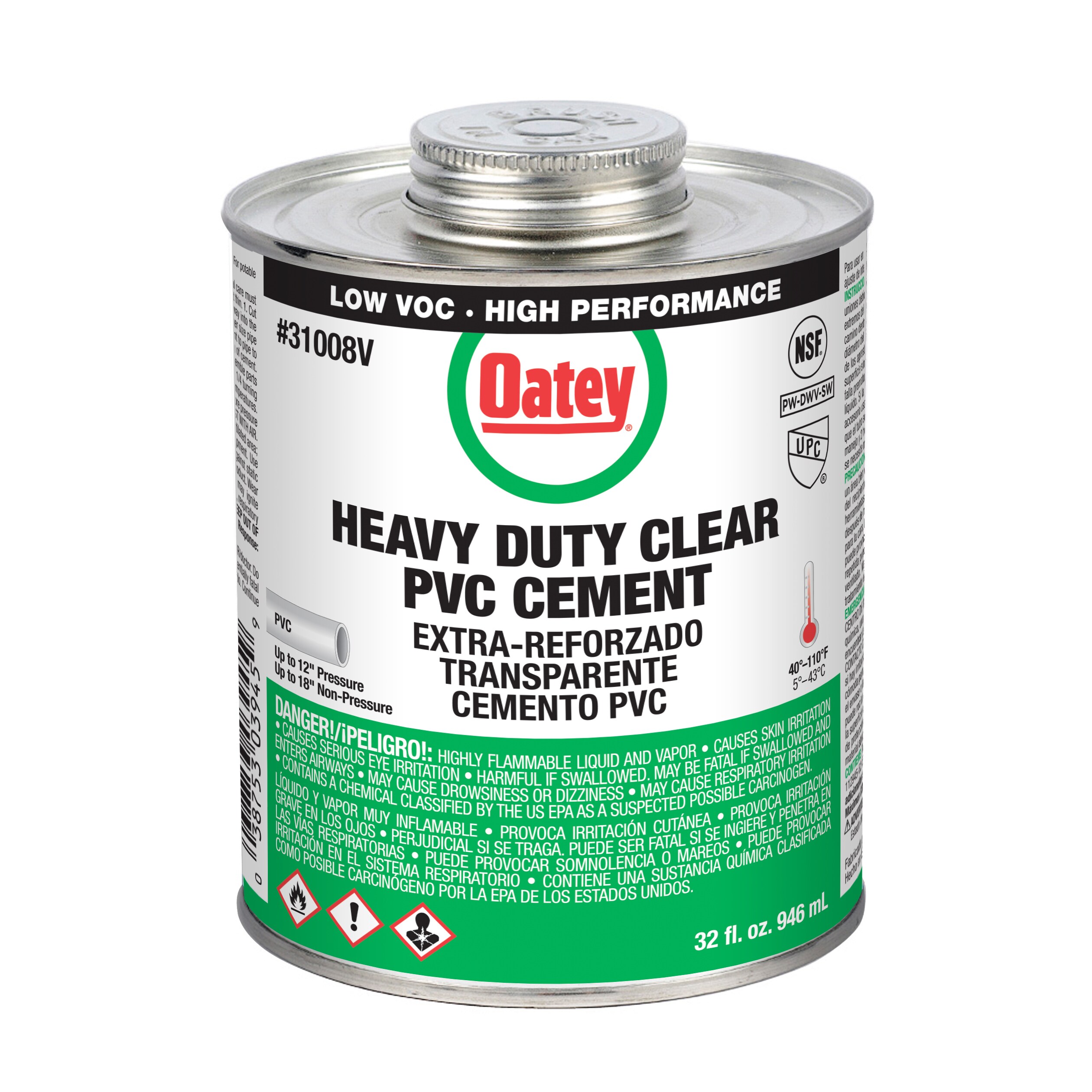 Oatey 31008LV Pipe-Cements-Primers-Cleaners - View #2
