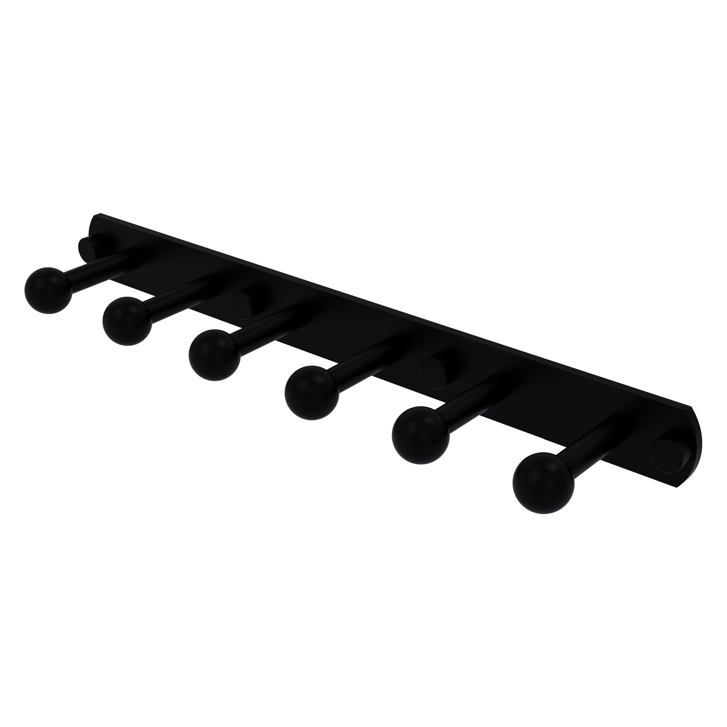 Allied Brass P1000-20-6-BKM Prestige Skyline Matte Black 6 -Hook Wall mount Towel Hook