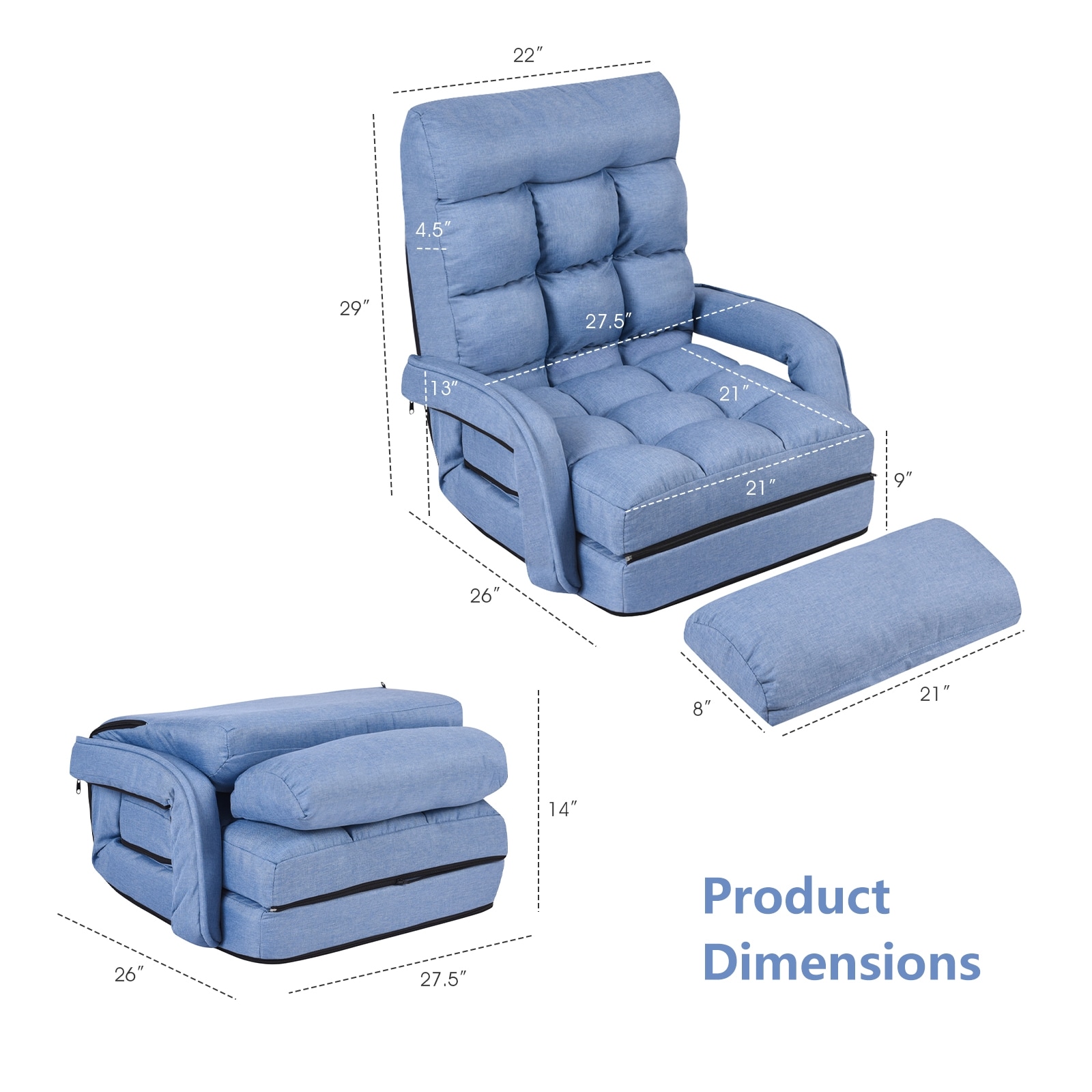 Slickblue D-CO-LB03765WH Sofas-Loveseats - View #7