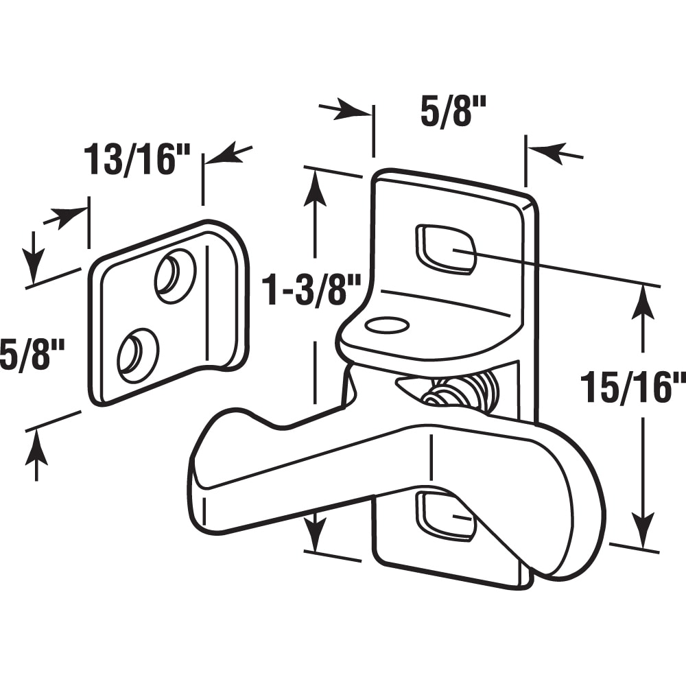 Classic Bronze Aluminum Cabinet Door Elbow Catch