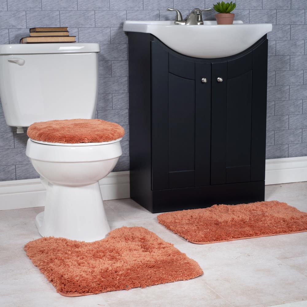 King Queen Shower Curtain Bathroom Rug Set Bath Mat Non-Slip Toilet Lid Cover 
