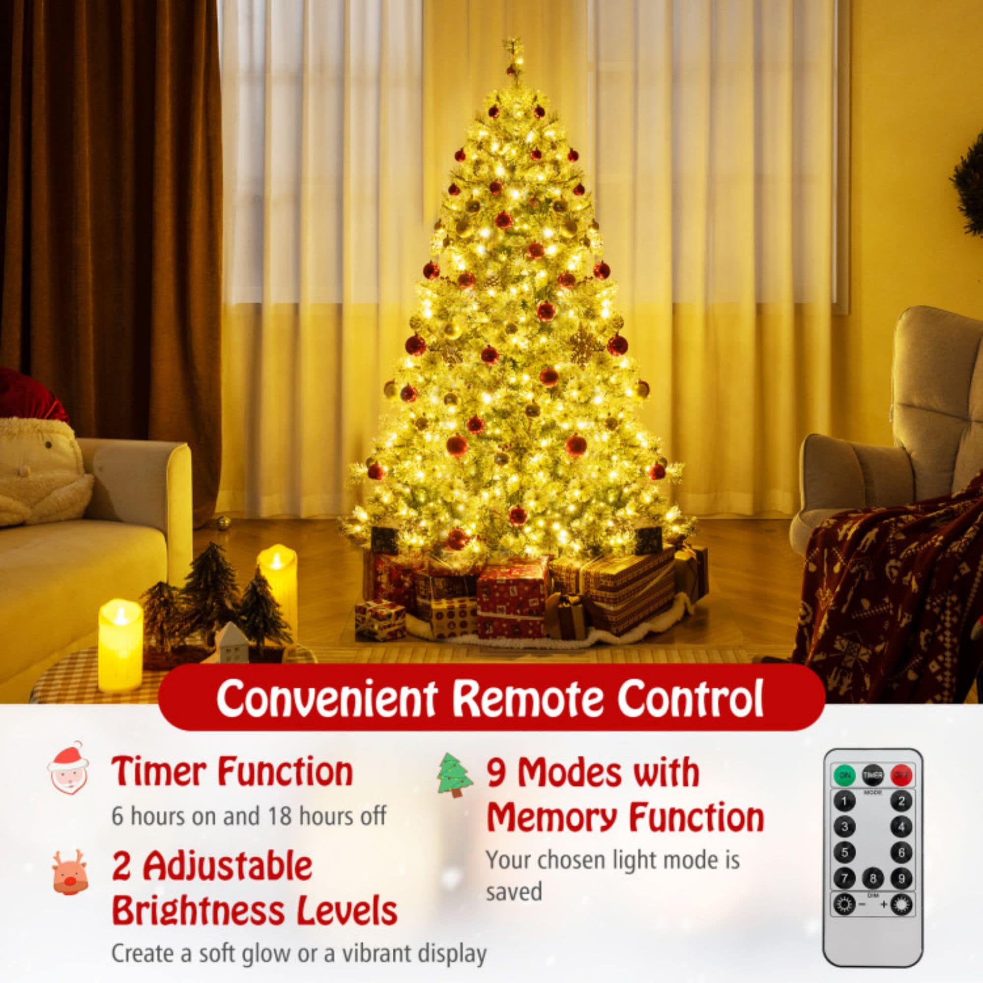 WELLFOR YA799575GN Artificial-Christmas-Trees - View #6
