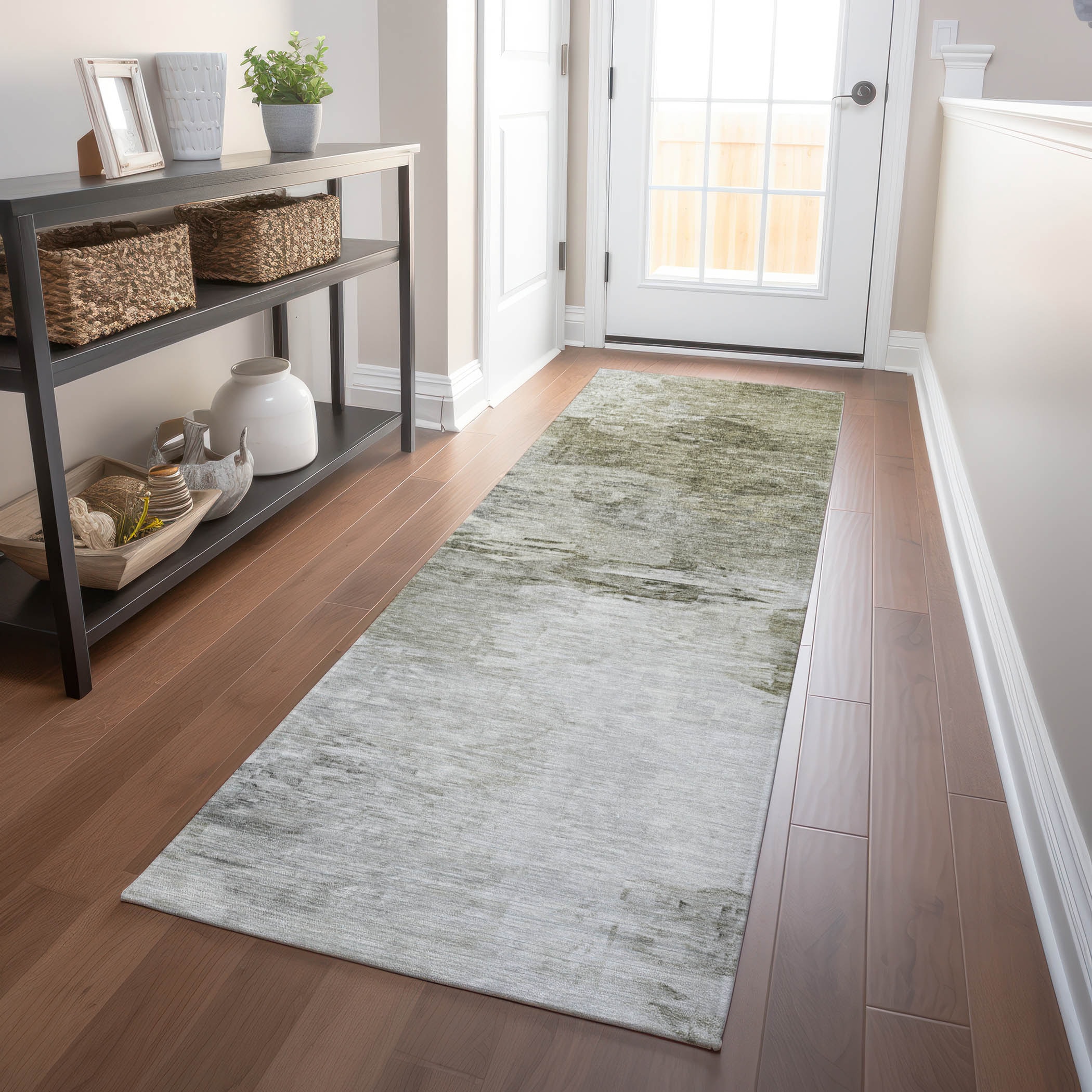 Addison Rugs ACN595TP2X8 Chantille ACN595TP 2 x 7 (ft) Polyester Taupe Rectangular Indoor/Outdoor Abstract Machine washable Runner rug