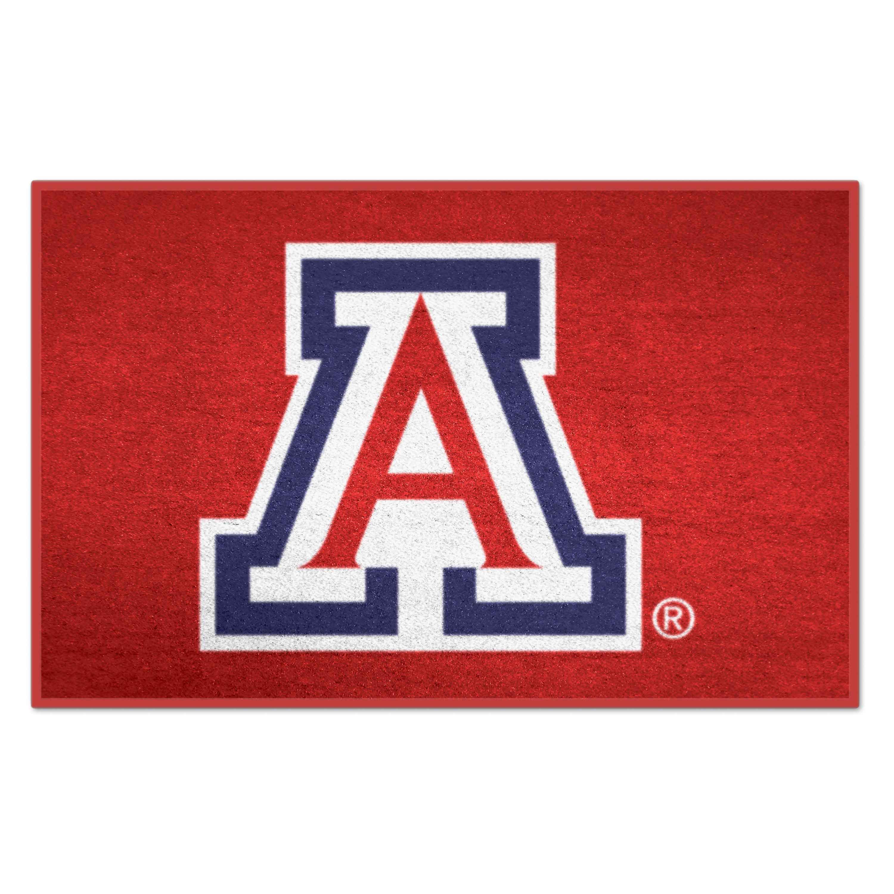 FANMATS 3653 Arizona Wildcats 2-ft x 3-ft Black Vinyl Rectangular Indoor or outdoor Decorative Sports Door mat