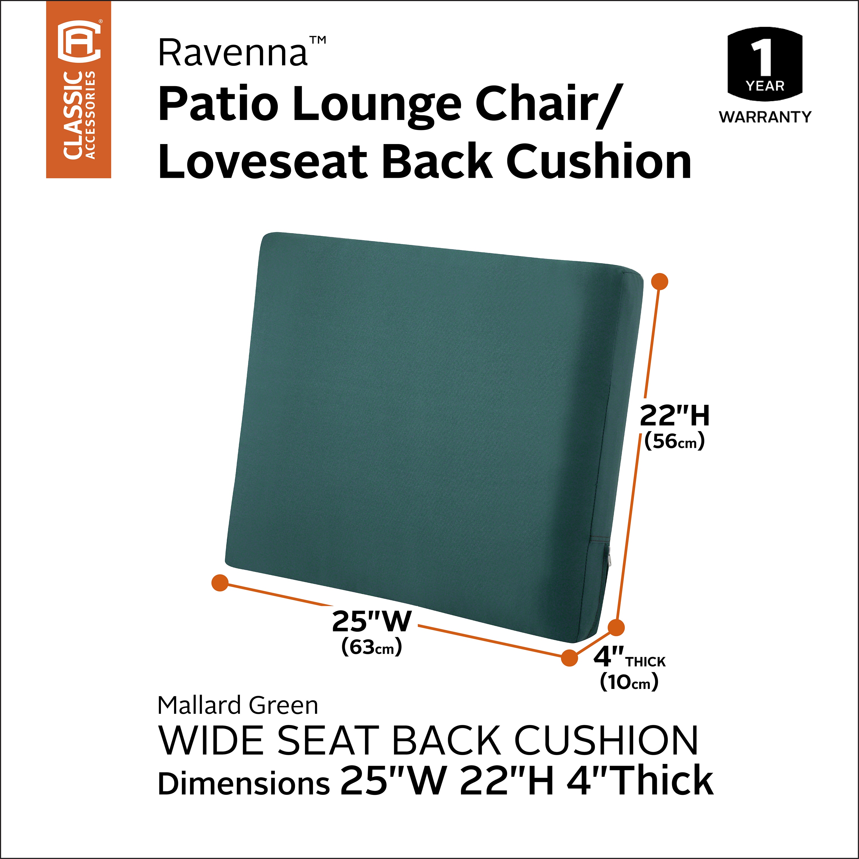 Classic Accessories 62-028-MGREEN-EC Patio-Furniture-Cushions - View #6