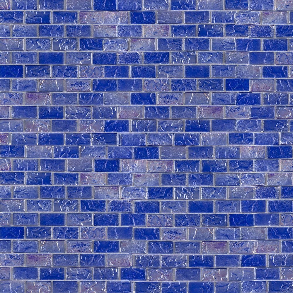 Waves LWWAV23061215 Sapphire Cove 10-in x 10-in Iridescent Glass Mosaic Floor and Wall Tile (0.88-sq. ft/ Piece)