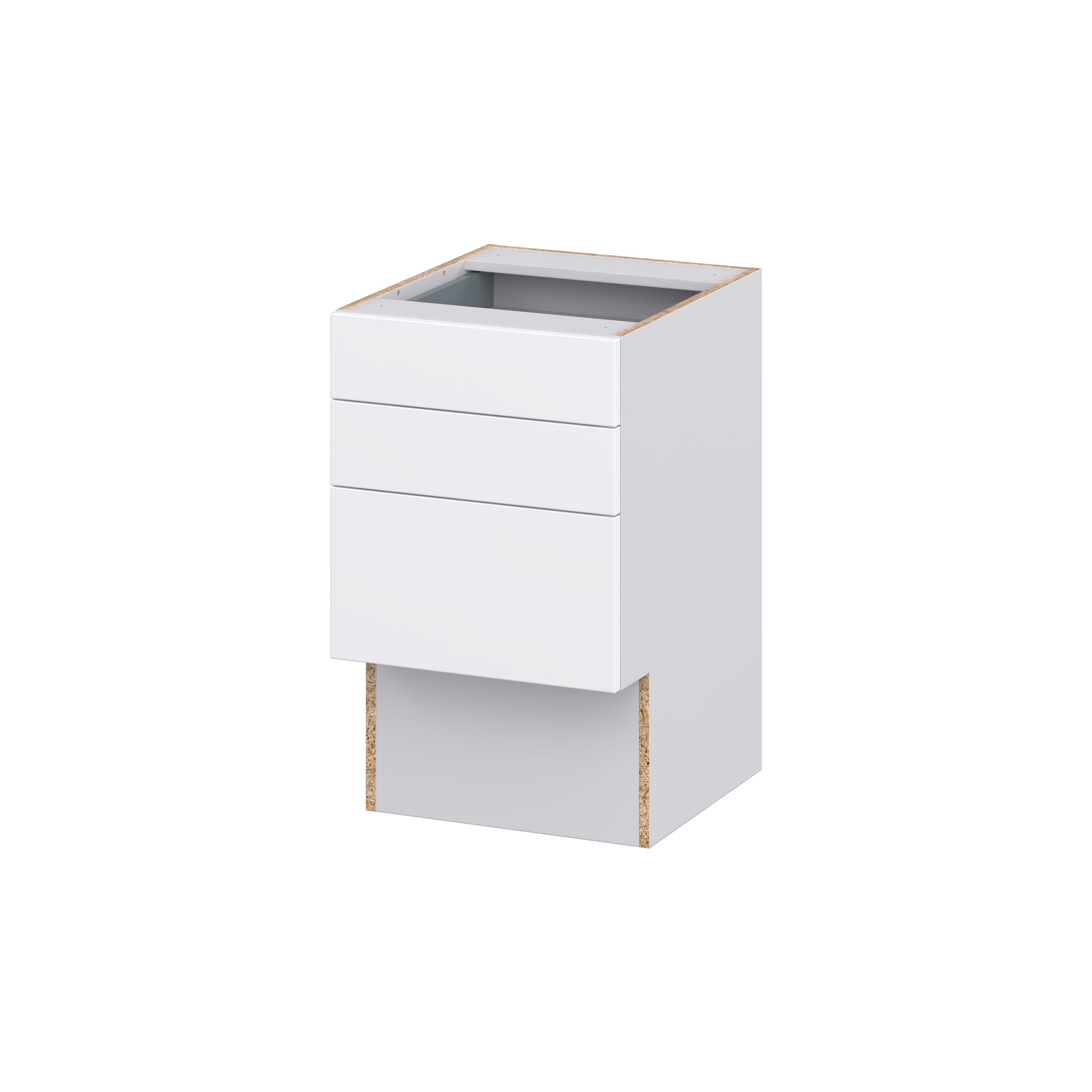 Hugo&Borg DSV3D18ADA-LA Lasalle 18-in W x 30-in H x 21-in D Bright White Slab 3 -Drawers Drawer Base Fully assembled Cabinet (Flat Panel Slab)
