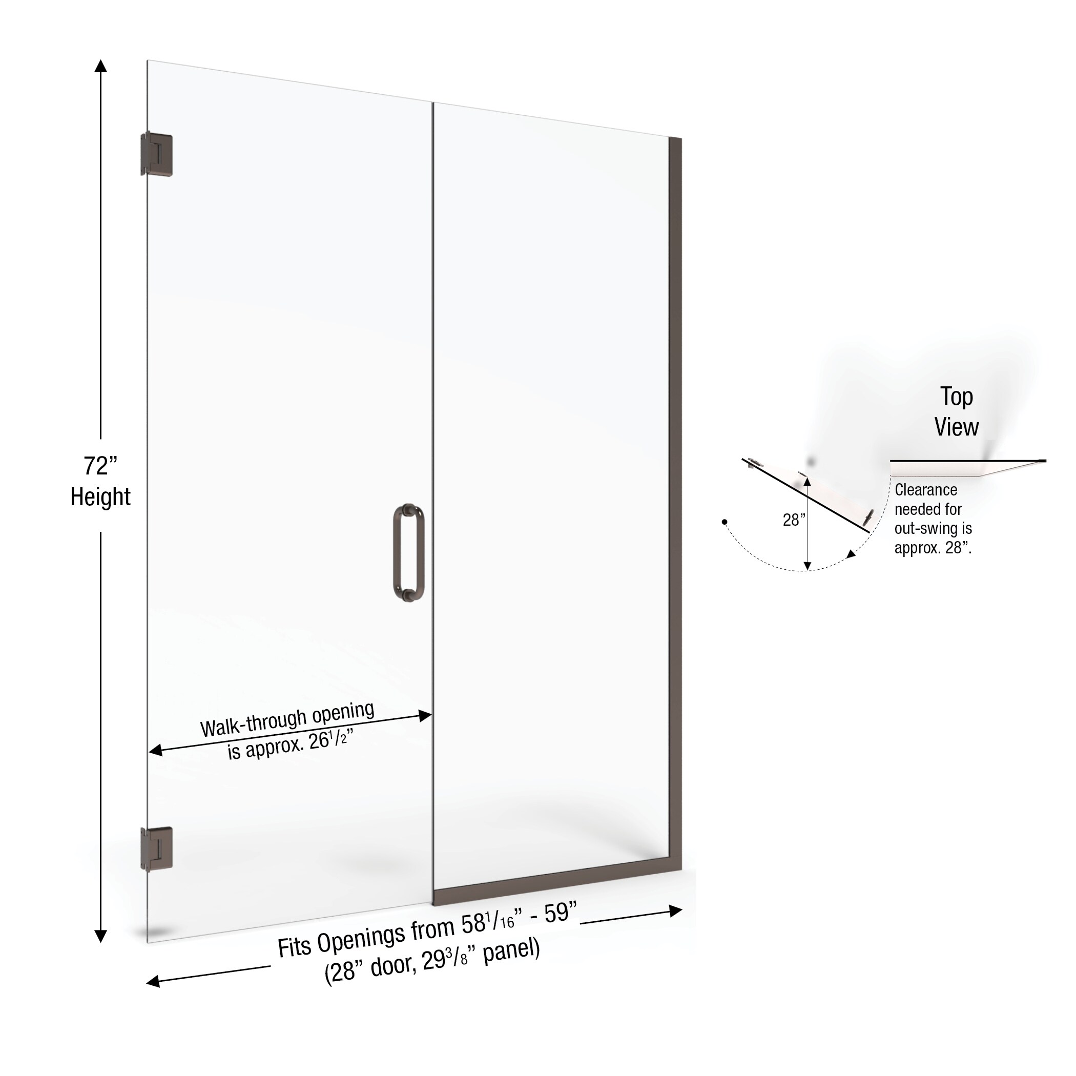 Basco CELA-935-59-72CLOR Shower-Doors - View #2