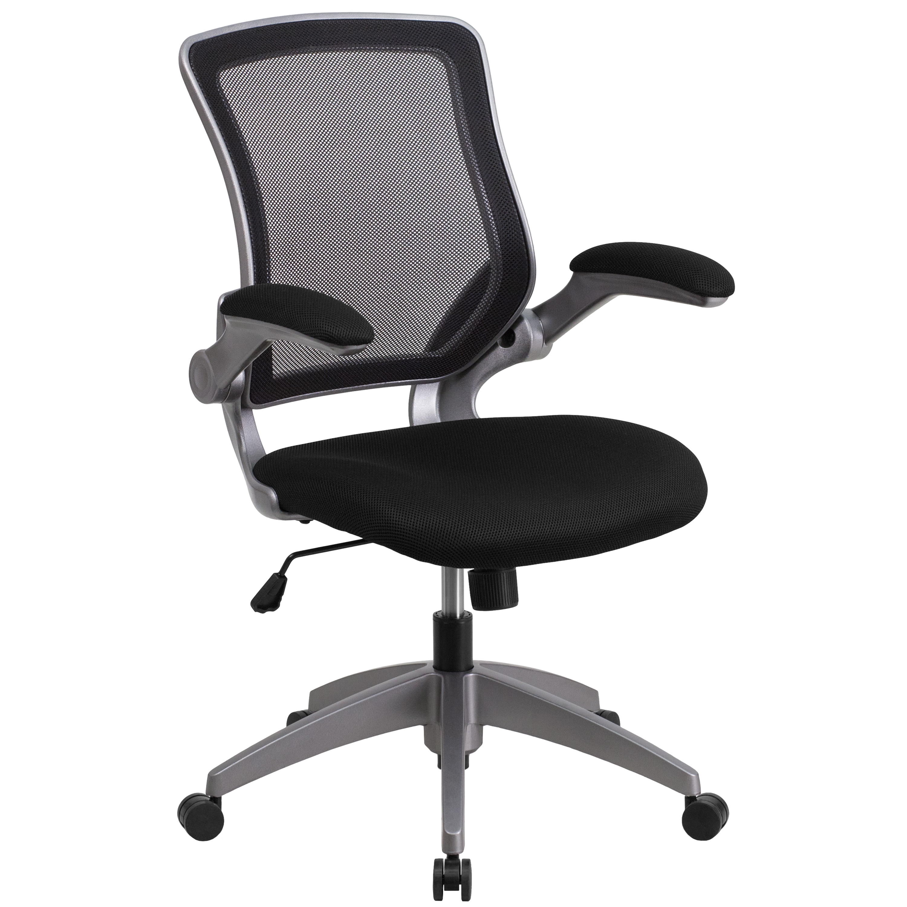 Flash Furniture 847254099660 Kale Black Contemporary Ergonomic Adjustable Height Swivel Mesh Task Chair