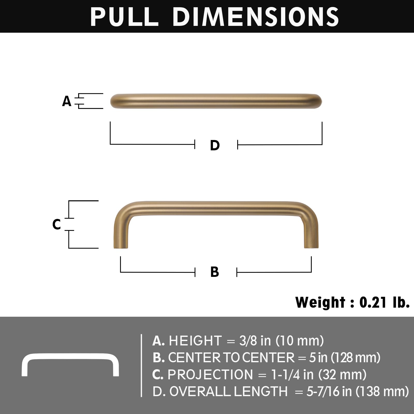 Miaokesen 7385CB-128-PLUS Cabinet-Pulls - View #2