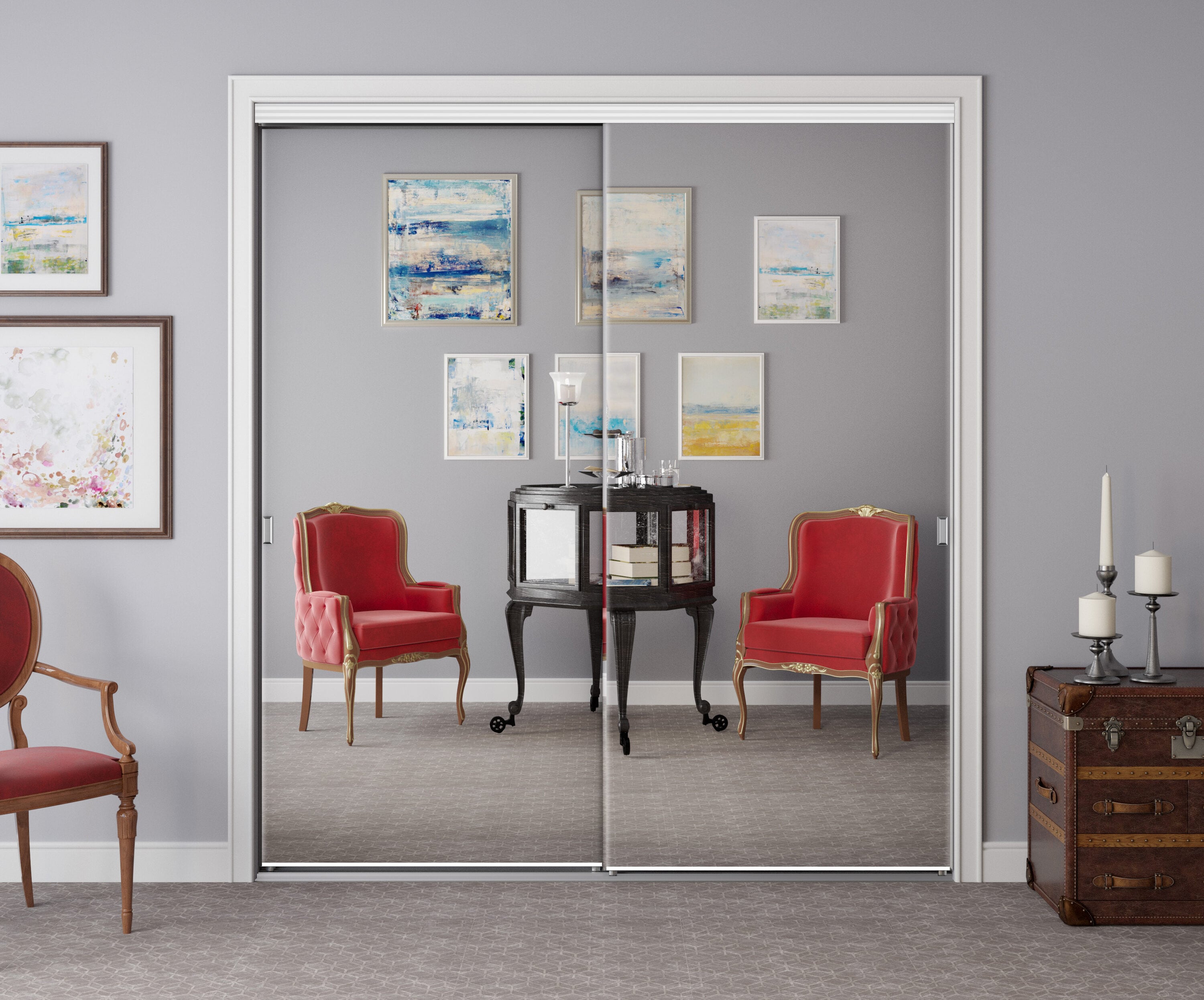 Custom Door & Mirror SB2-7280W Bifold-Sliding-Closet-Doors - View #4