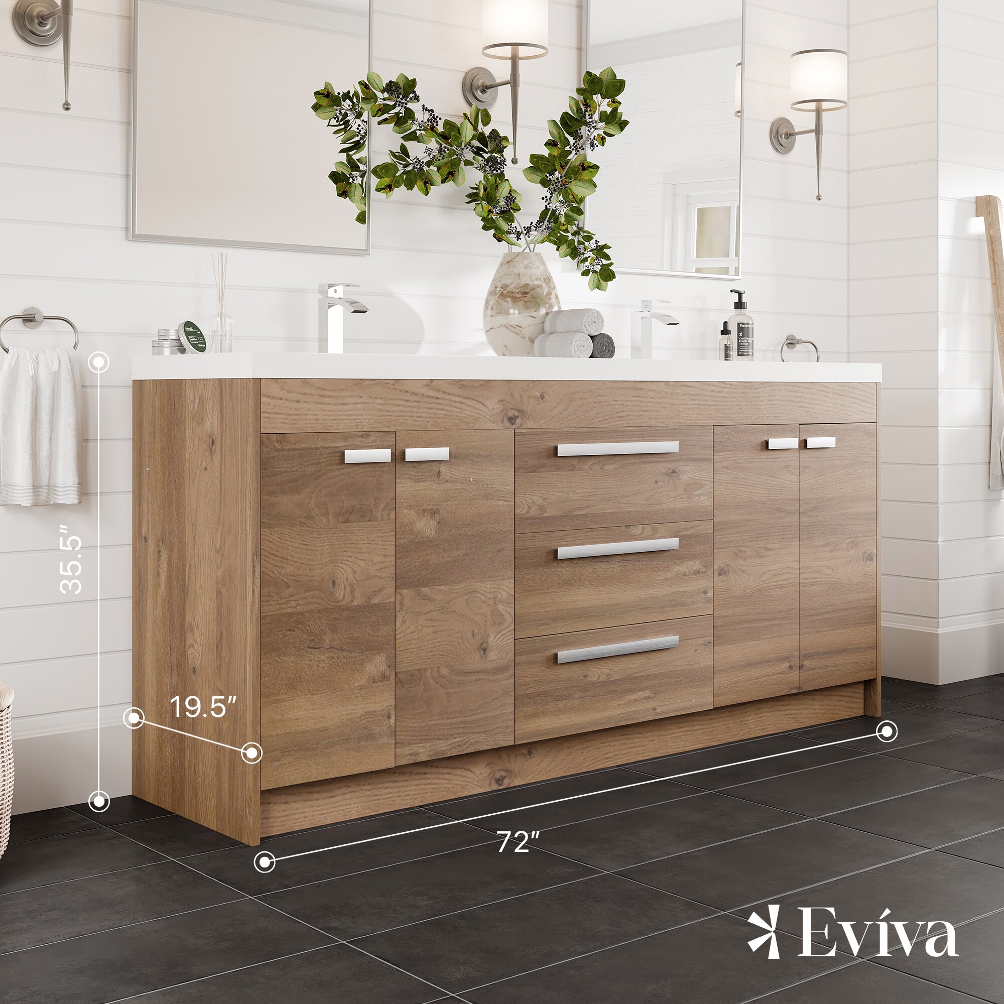 Eviva EVVN1700-8-72NOK Bath-Vanity-Combo - View #2