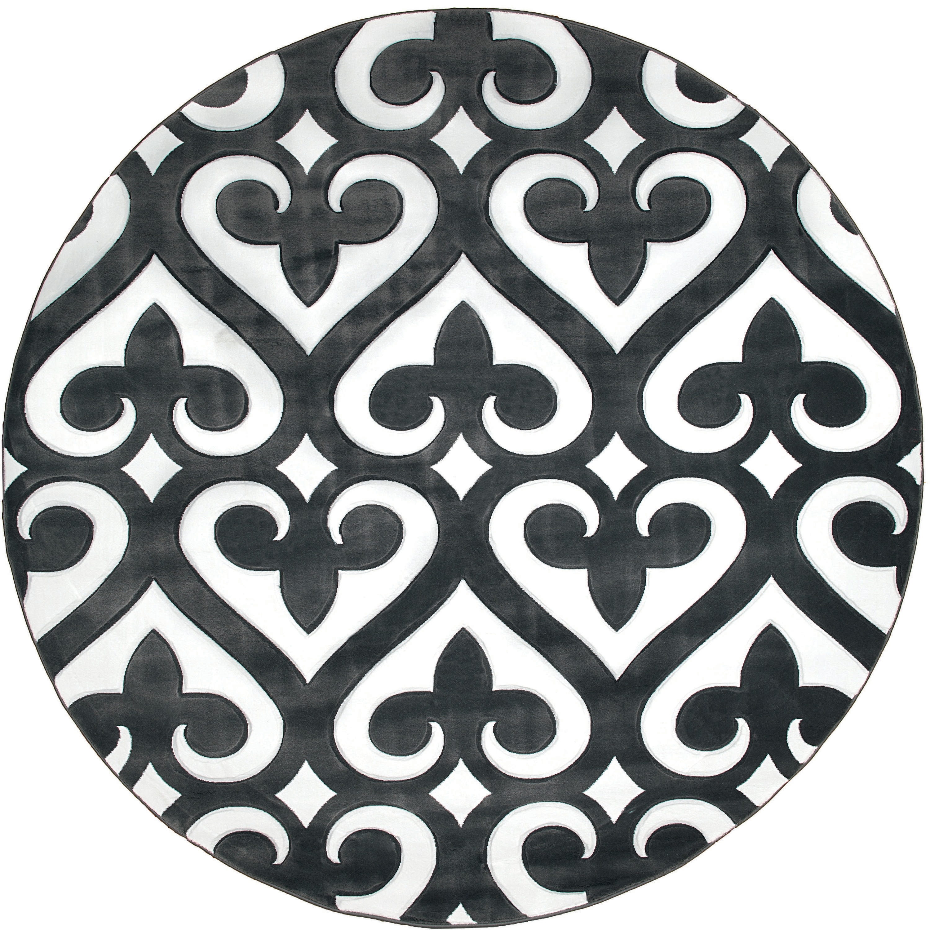 United Weavers Of America 2050 11472 88R Bristol 8 x 8 (ft) Polypropylene Grey Round Indoor Geometric Area rug