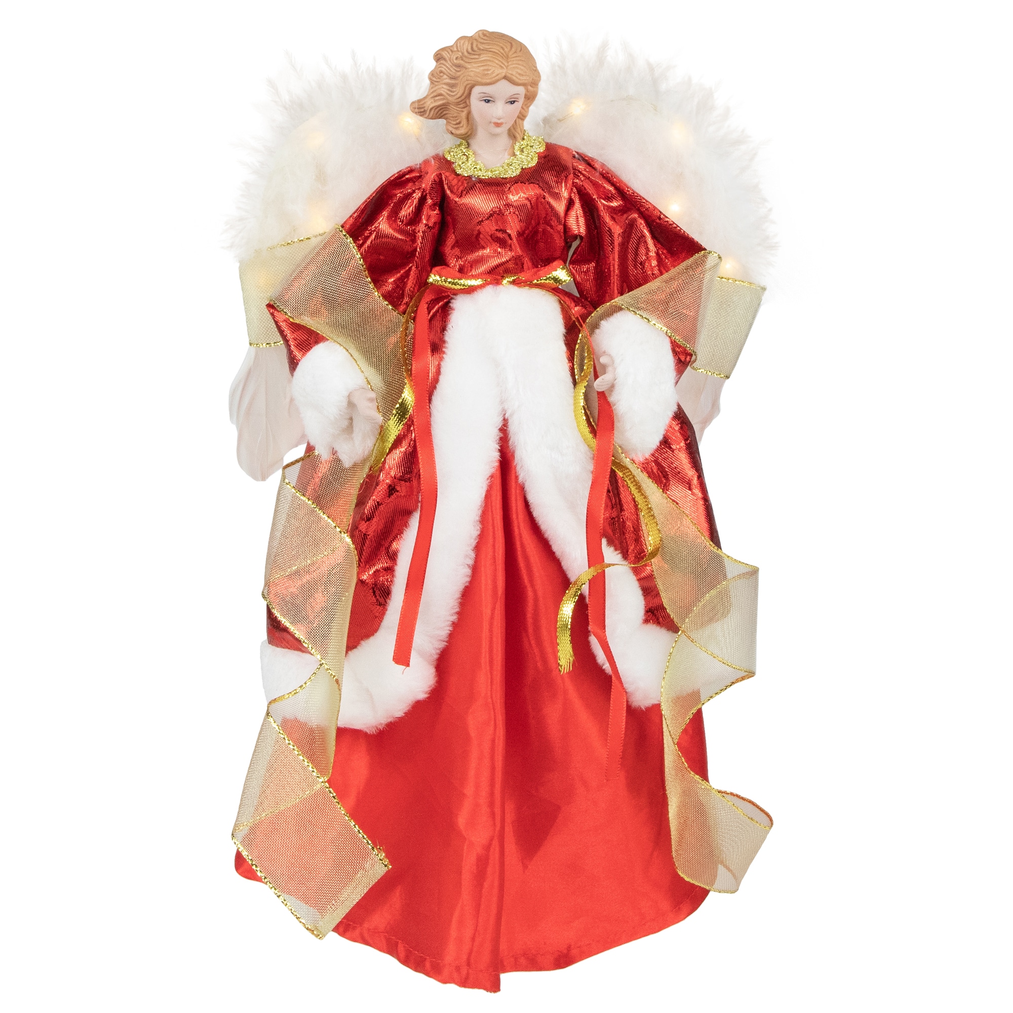 Northlight 35245924 14-in Merry Christmas Red White Christmas Tree Topper