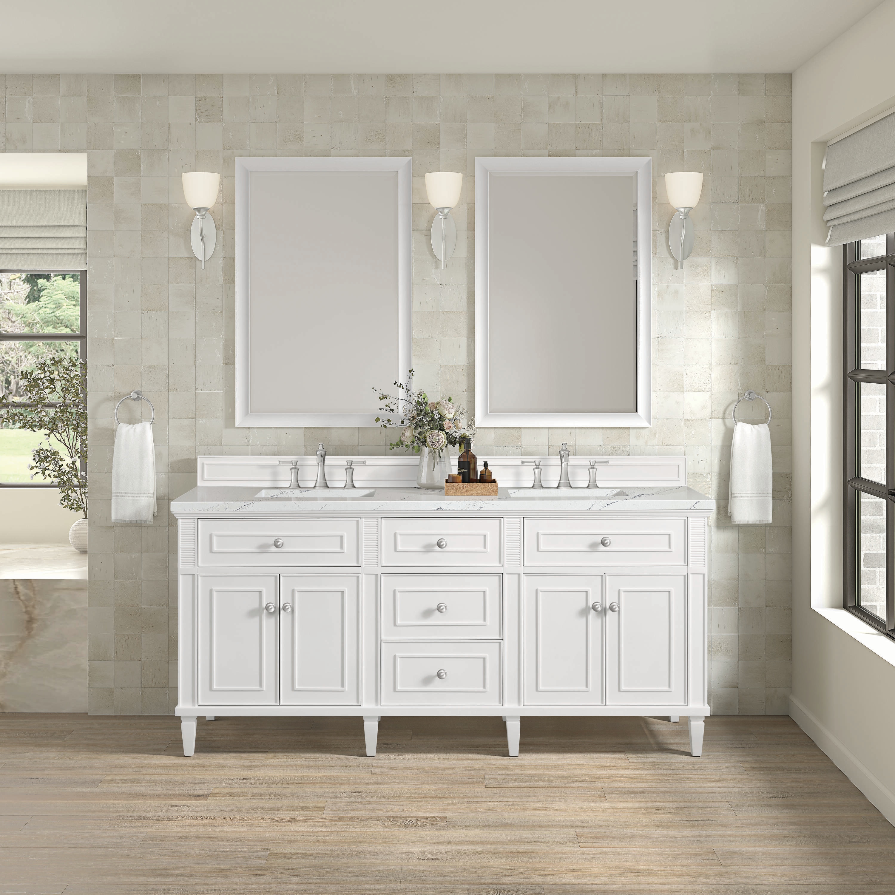 James Martin Vanities 424-V72-BW-3ENC Bath-Vanity-Combo - View #2