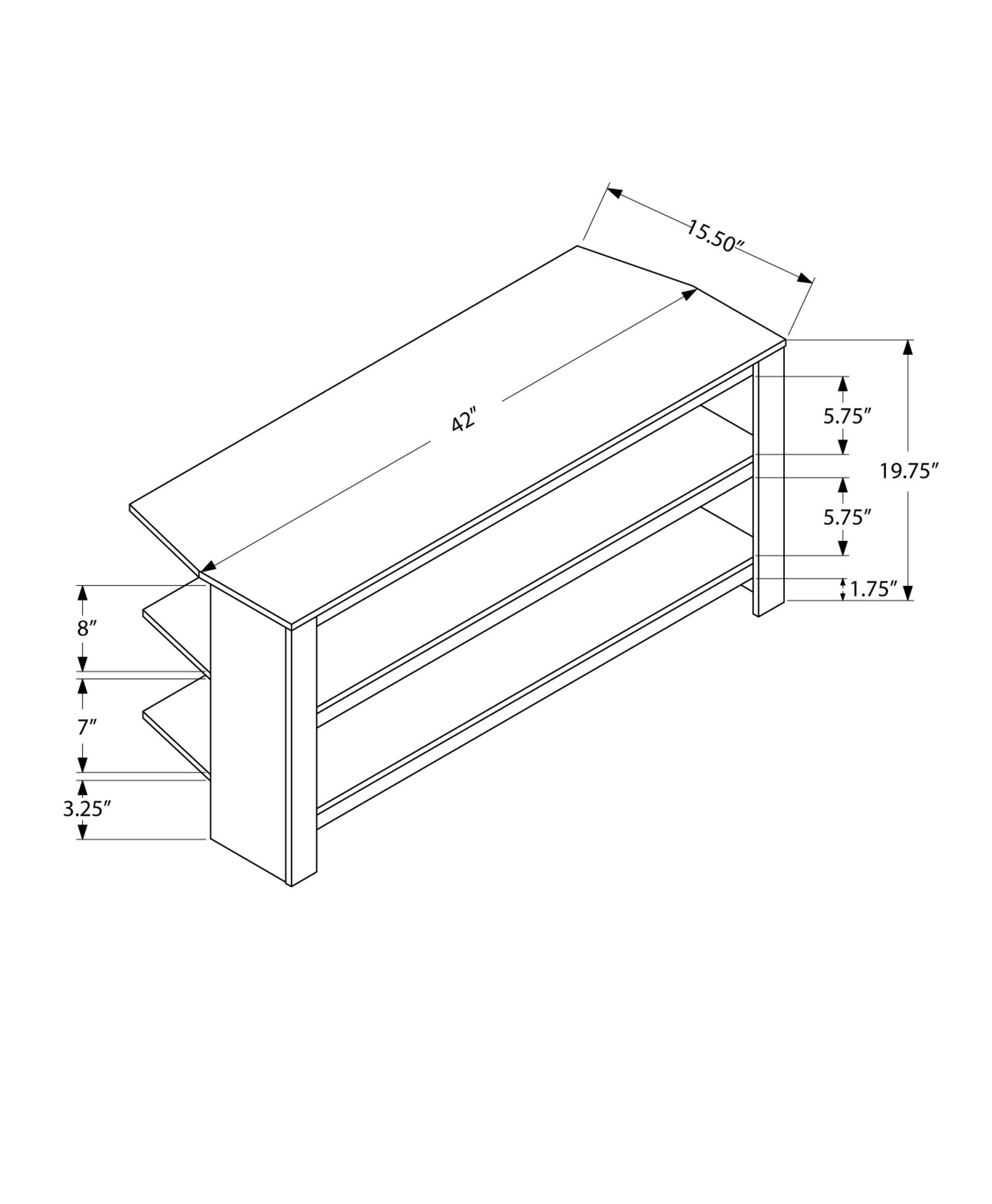 Monarch Specialties I 2554 Tv-Stands - View #4