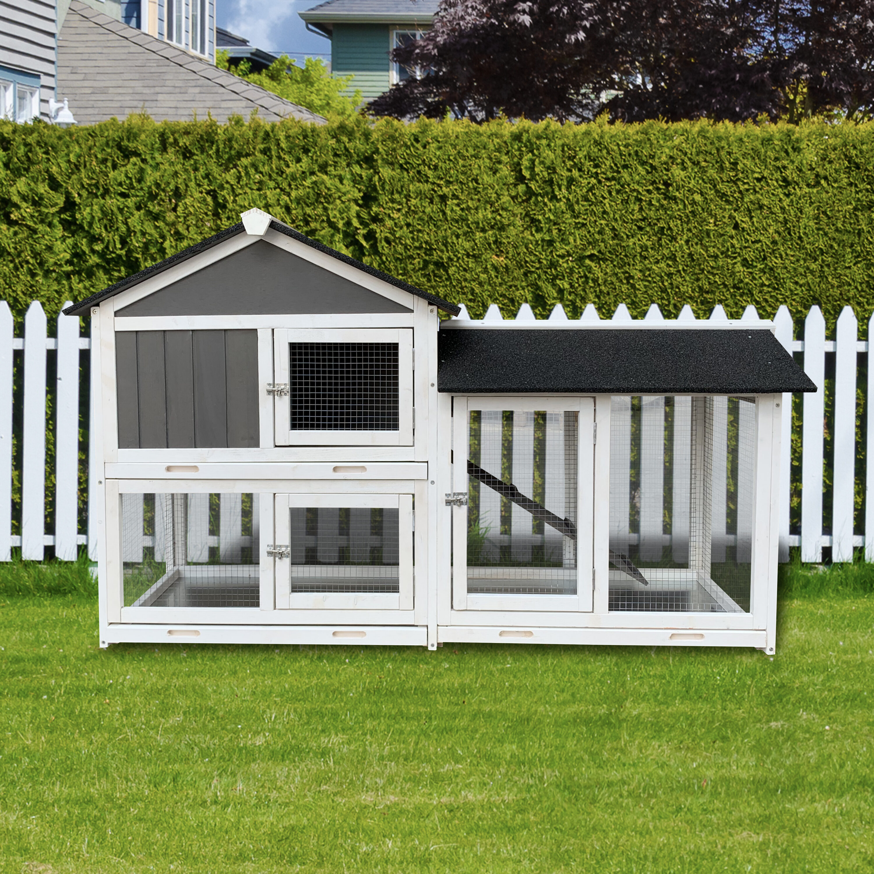 Kahomvis NH-QPW2-420 Chicken-Coops-Rabbit-Hutches - View #3