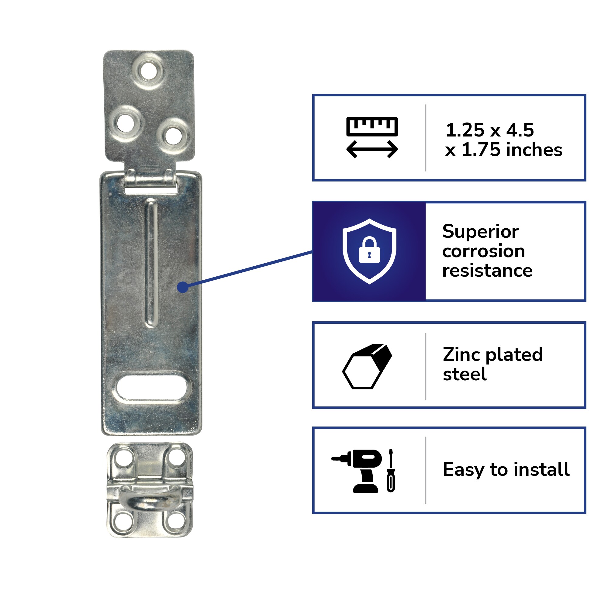 Brinks 4-1/2-in Zinc Fixed Staple Hasps In The Hasps Department At ...