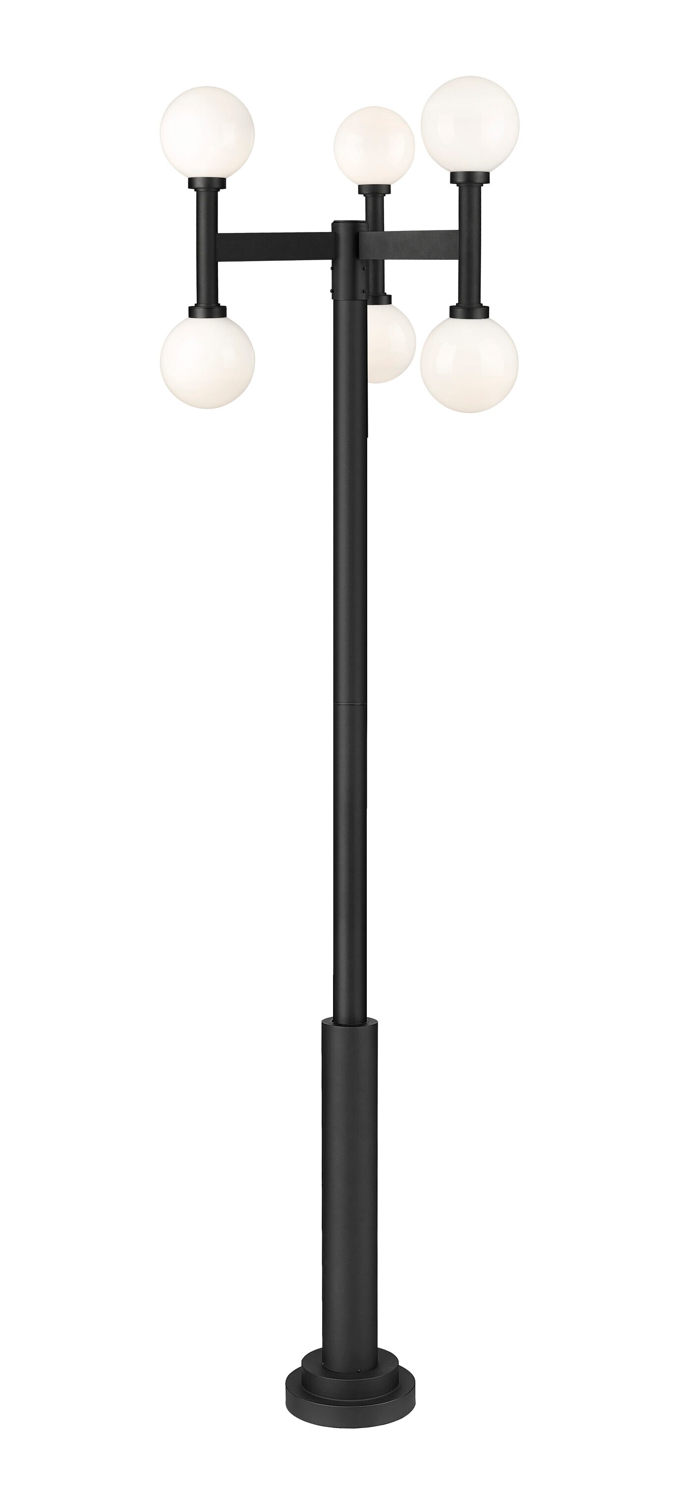 Z-Lite 597MP6-5010P-BK Laurent 121.5-Inches H Black Hardwired LED Incandescent Post light