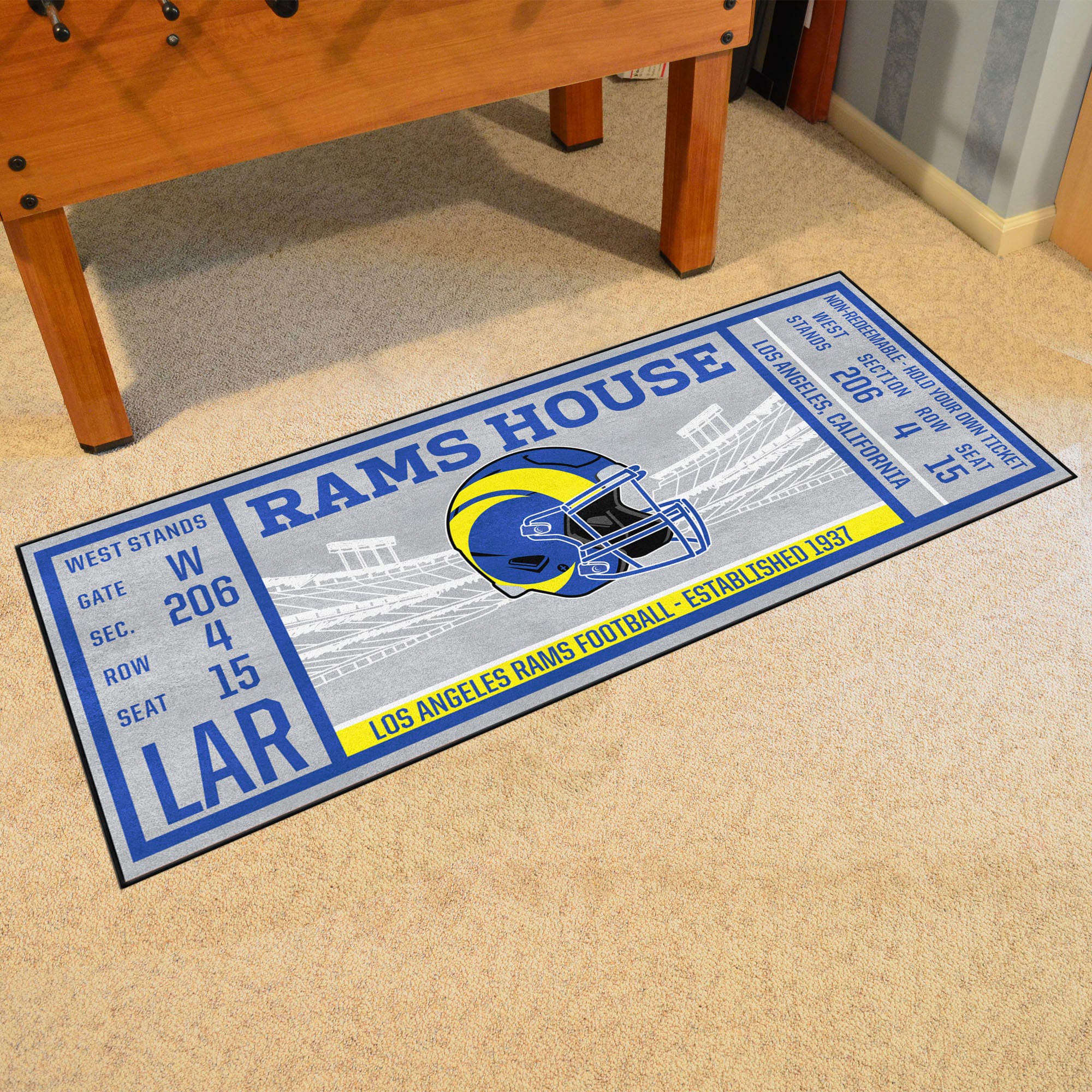 FANMATS Tennessee Titans 3 ft. x 6 ft. Football Field Rug Runner