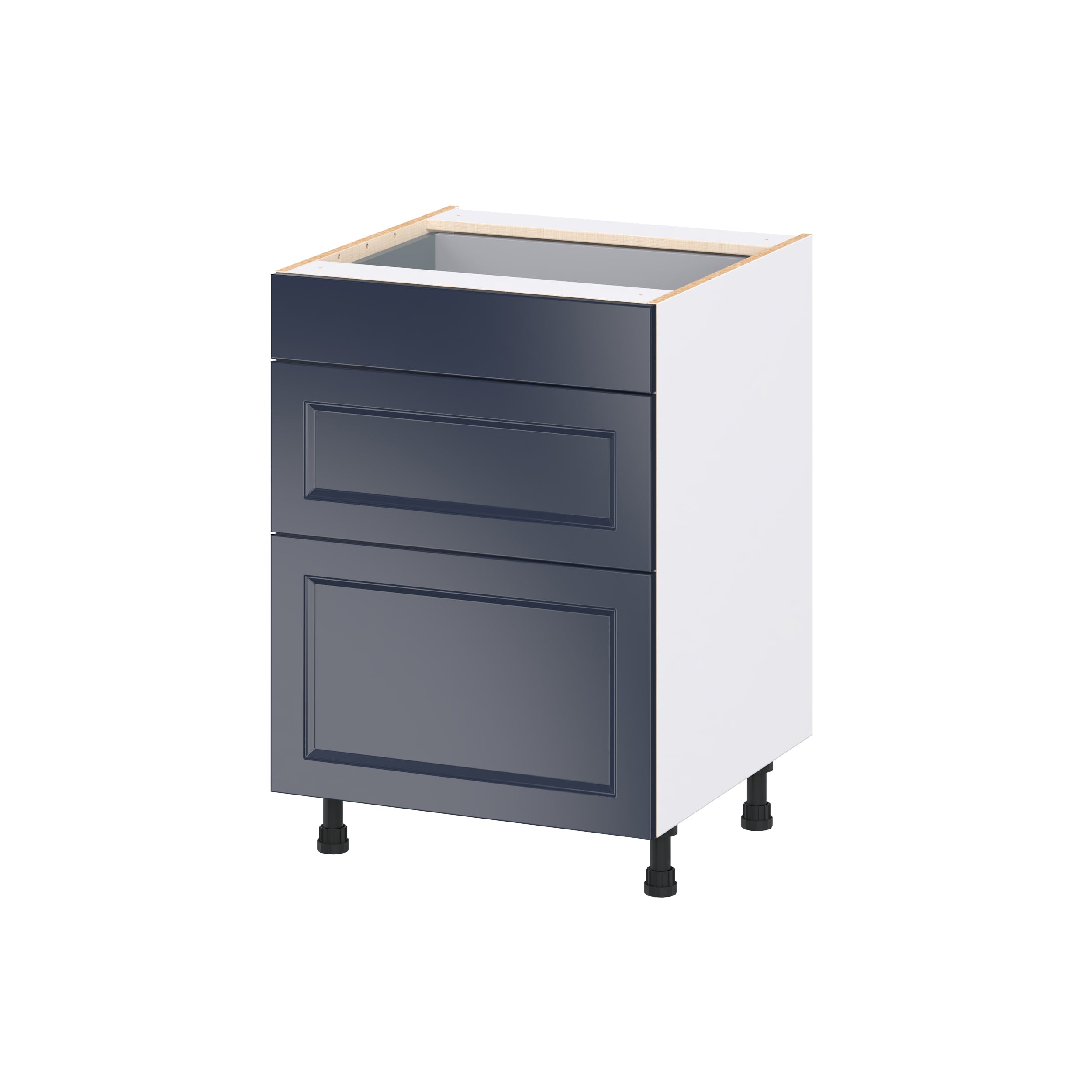 Hugo&Borg DSB3D24-LO Lorette 24-in W x 34.5-in H x 24.5-in D Navy Blue 3 -Drawers Drawer Base Fully assembled Cabinet Shaker