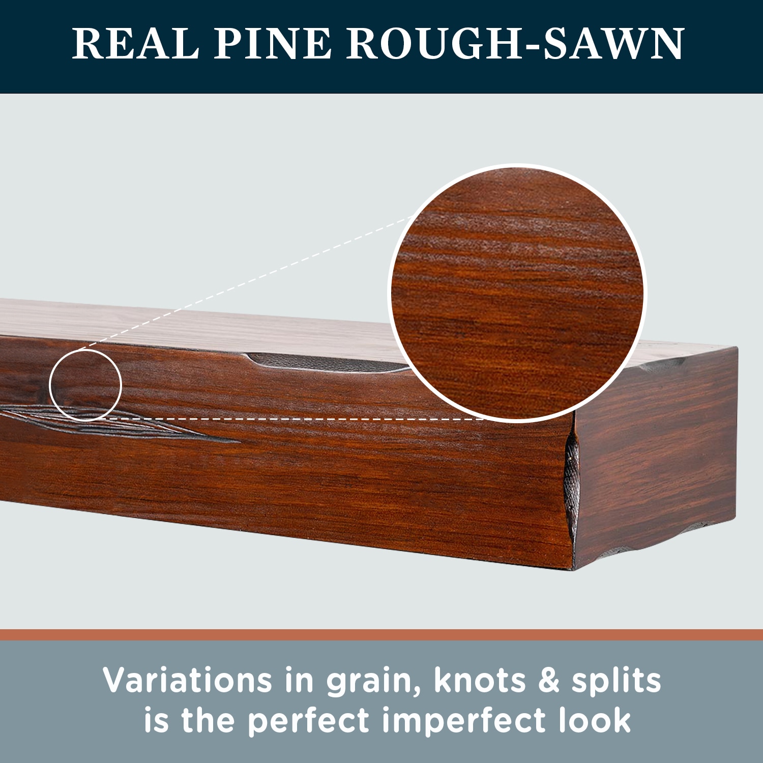 Mantels Direct NATURAL-72-CRD Mantel-Shelves - View #6