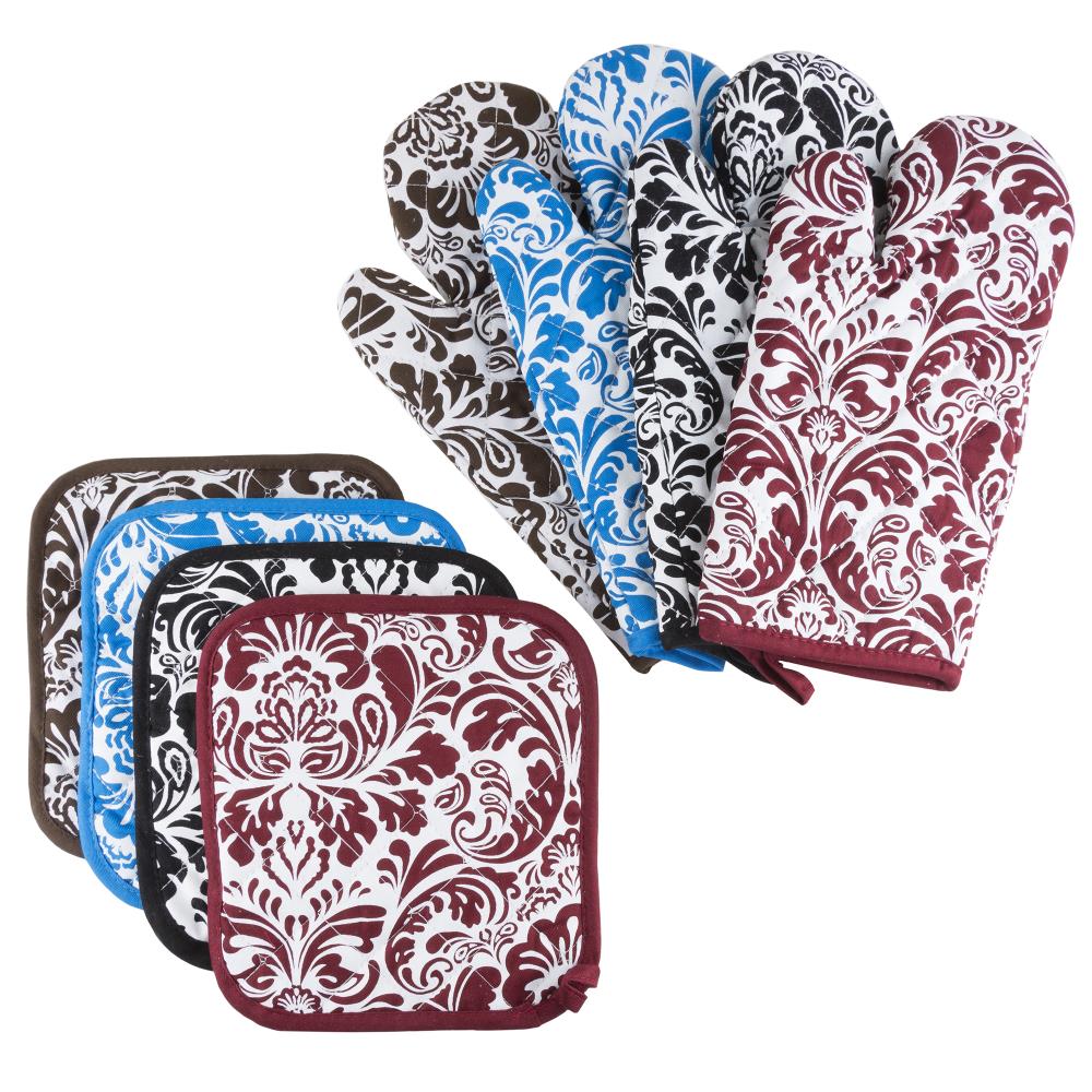 Hastings Home Pot Holder Set With Silicone Grip, Quilted And Heat Resistant  (Set of 2) By Hastings Home (Burgundy) - Durable, Easy Storage, Firm Grip  in the Kitchen Towels department at