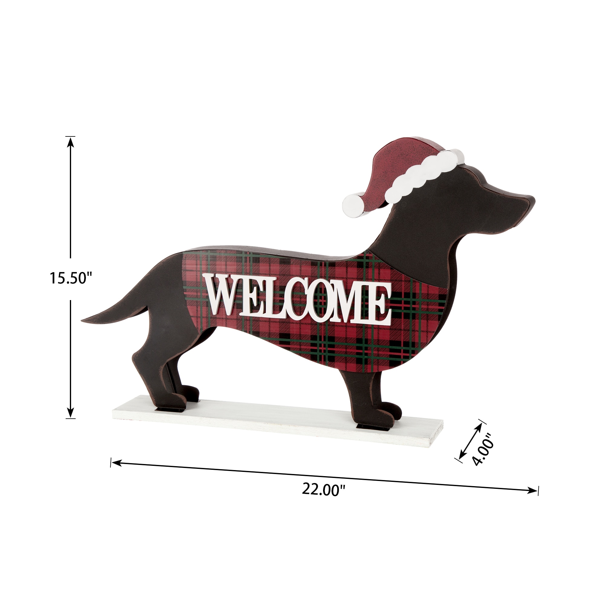 Glitzhome 21.93-in Dachshund Free Standing Decoration in the Outdoor ...