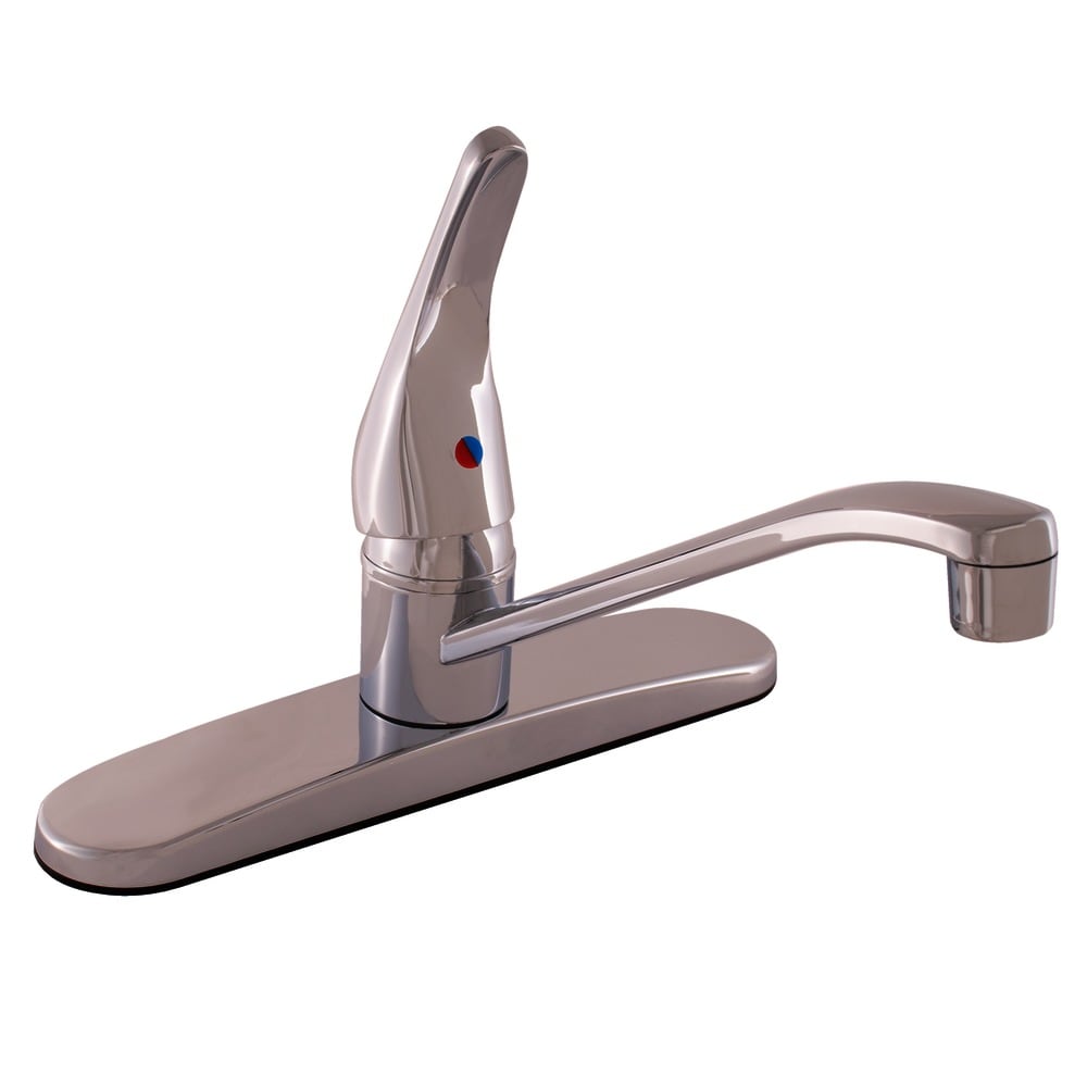 EZ-FLO 10072LF Prestige Chrome Double Handle Deck-mount Kitchen Faucet ( Deck Plate Included )
