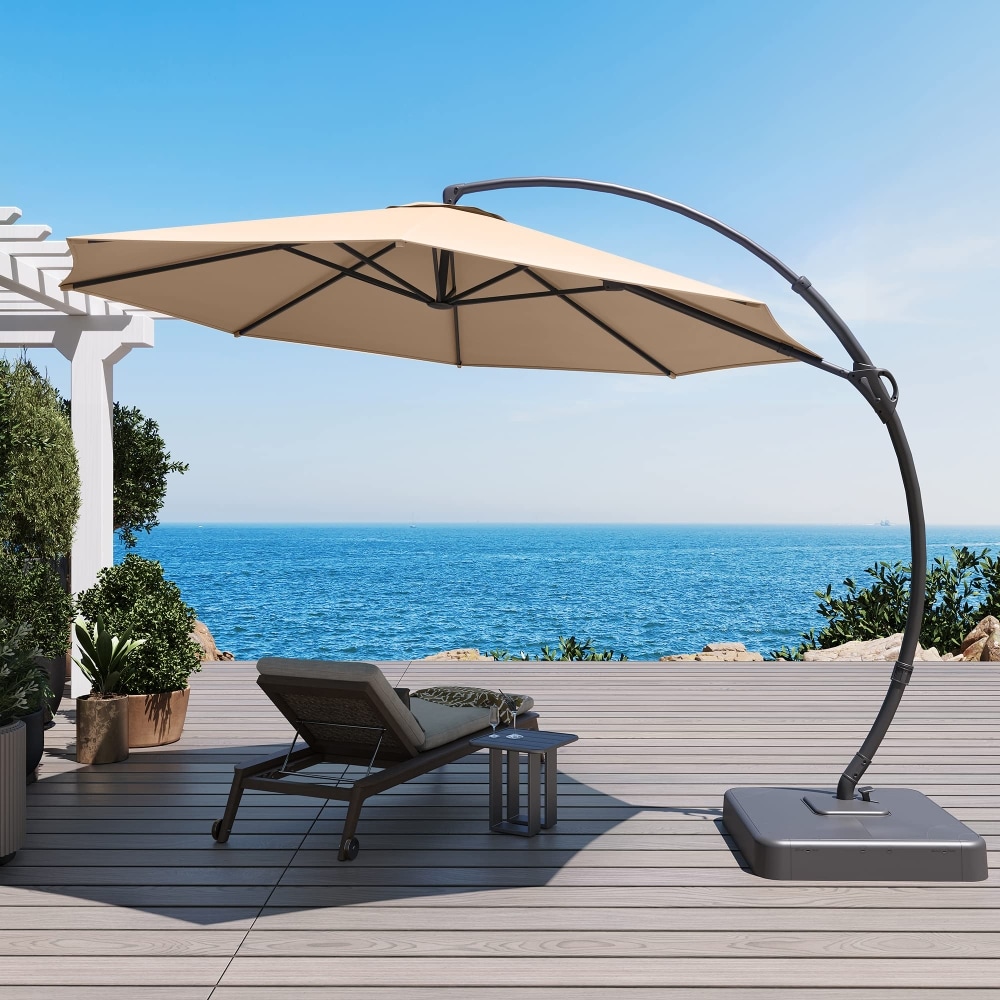 11 foot patio umbrella sunbrella Treasure Garden 11' AKZ PLUS Cantilever Umbrella