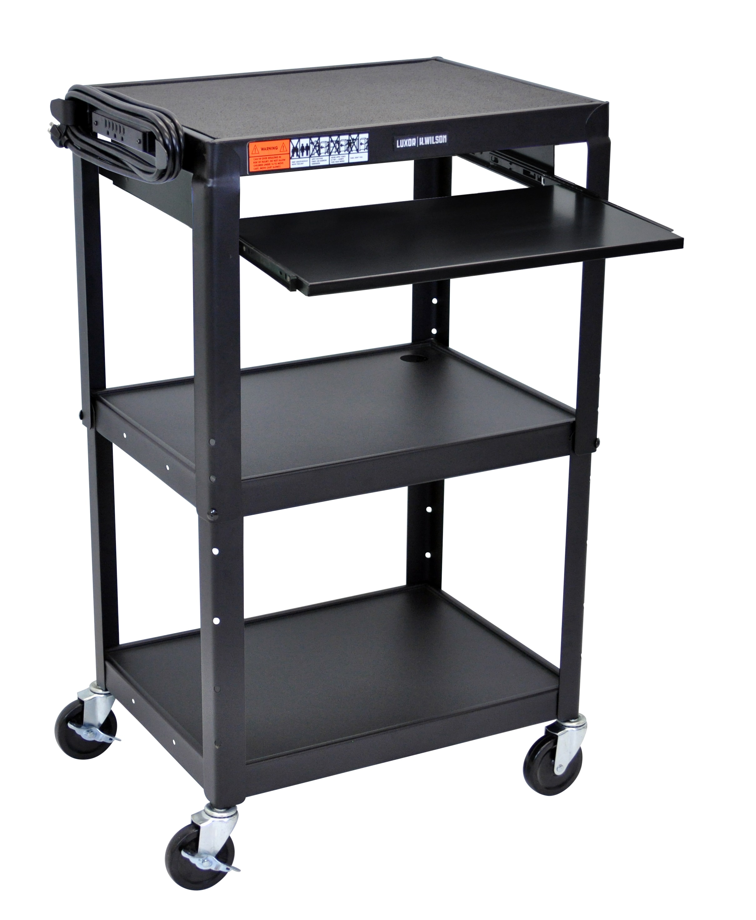 Rubbermaid Commercial Products 33.25-in-Drawer Shelf Utility Cart at