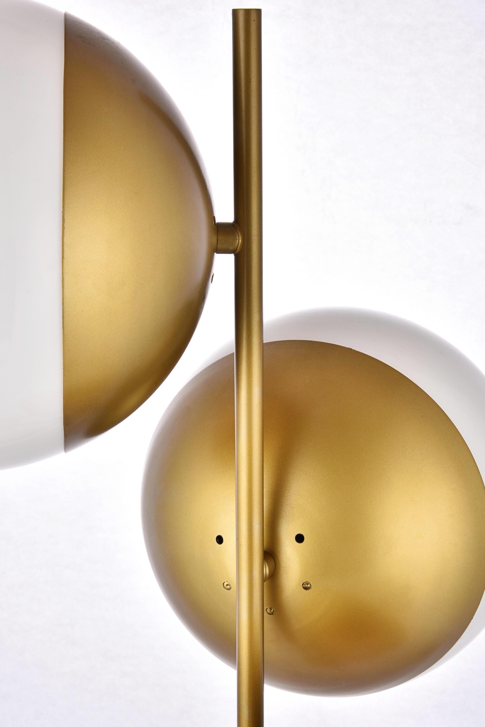 Eclipse 3-Light Brass Pendant with Frosted Glass Shades