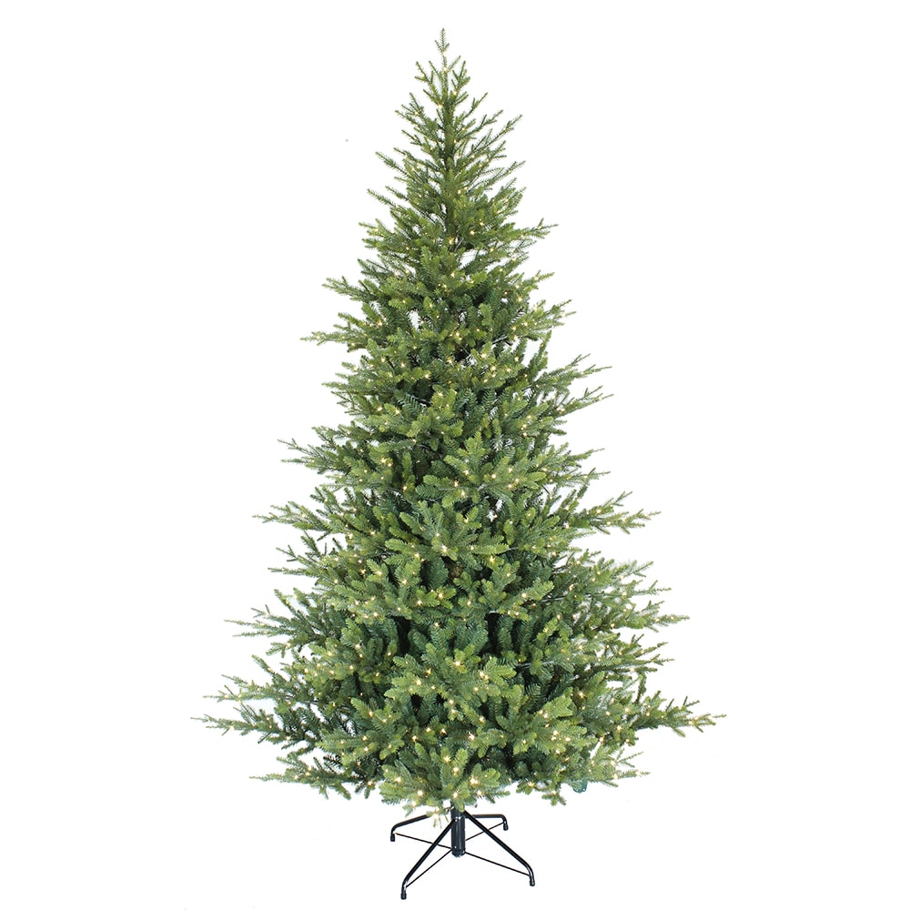 Puleo International 7 5 Ft Spruce Pre Lit Artificial Christmas Tree