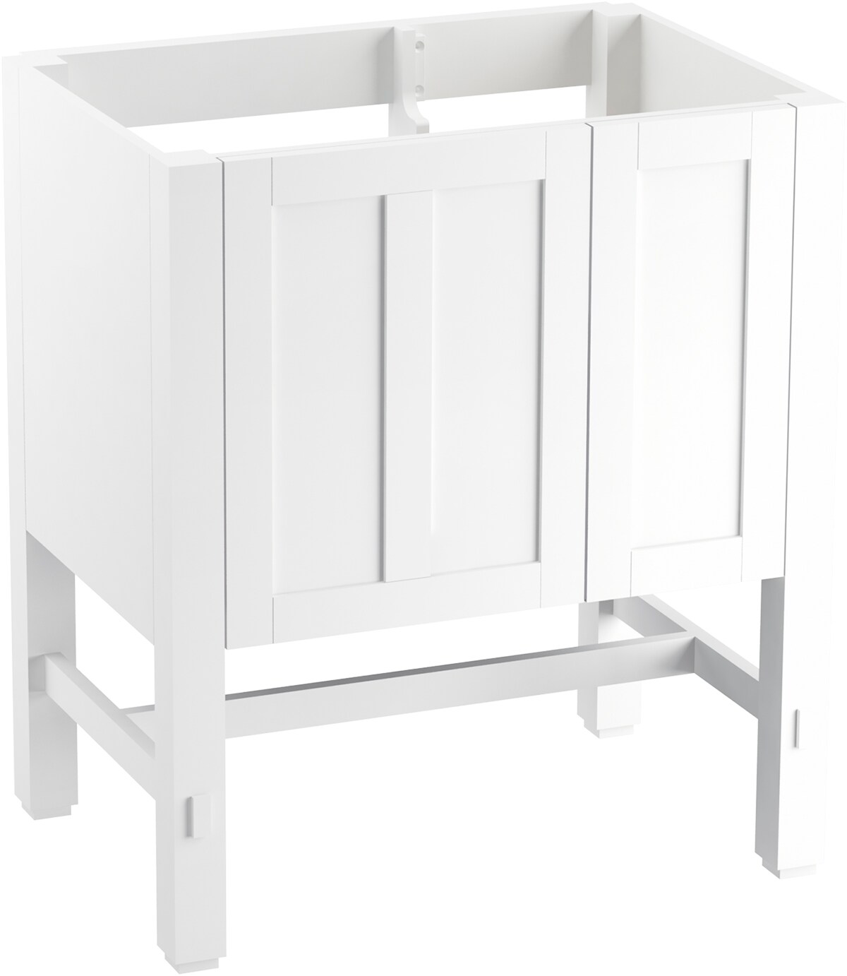 KOHLER Tresham 31-in Linen White Single Sink Bathroom Vanity with White Ceramic Top