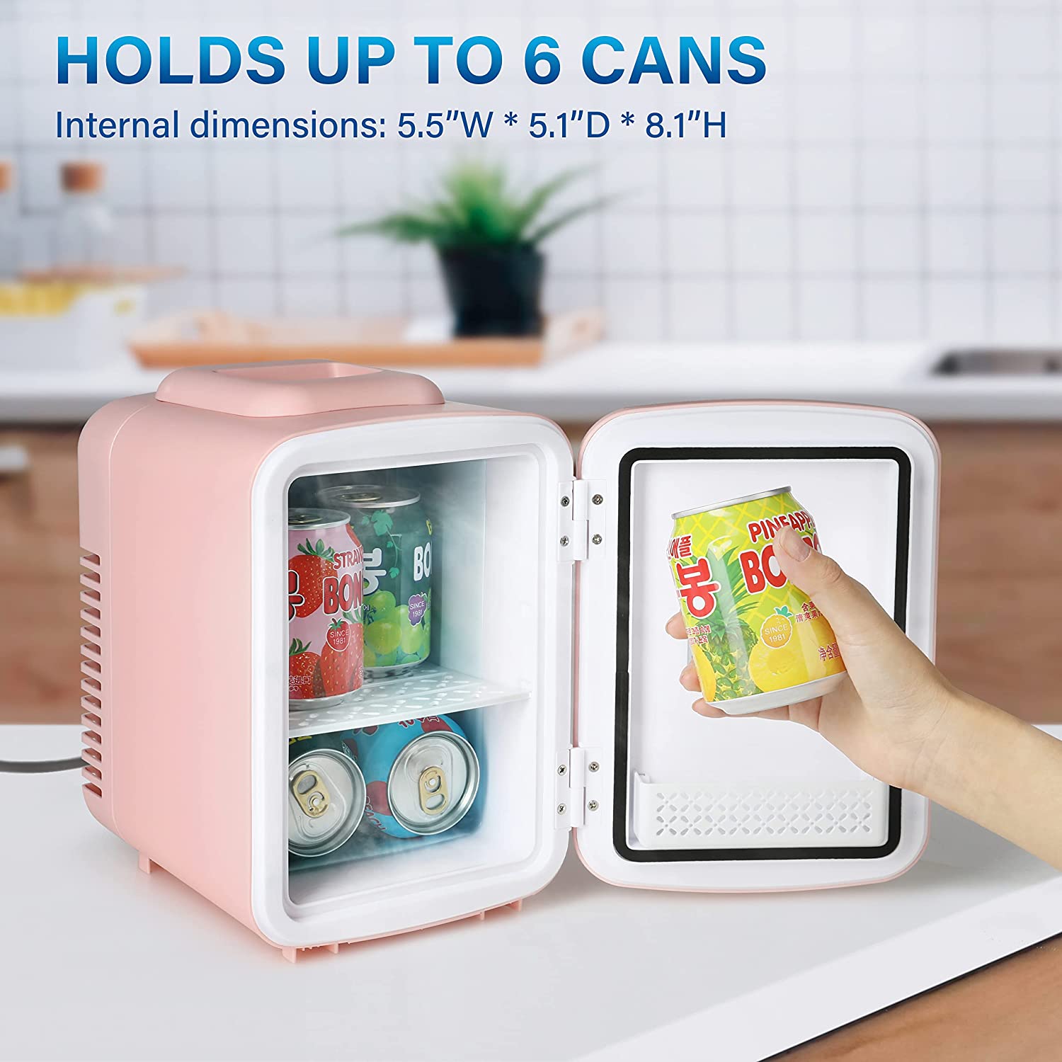 Mini Fridge Freezer Retro Pink Peach Sun Room Basement Compact Refrigerator  NEW