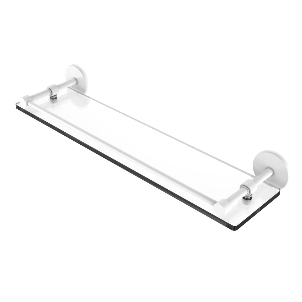 Allied Brass P1000-1/22-GAL-WHM Prestige Skyline Matte White Wall mount Bathroom Shelf ( 22-in x 3-in x 5-in )